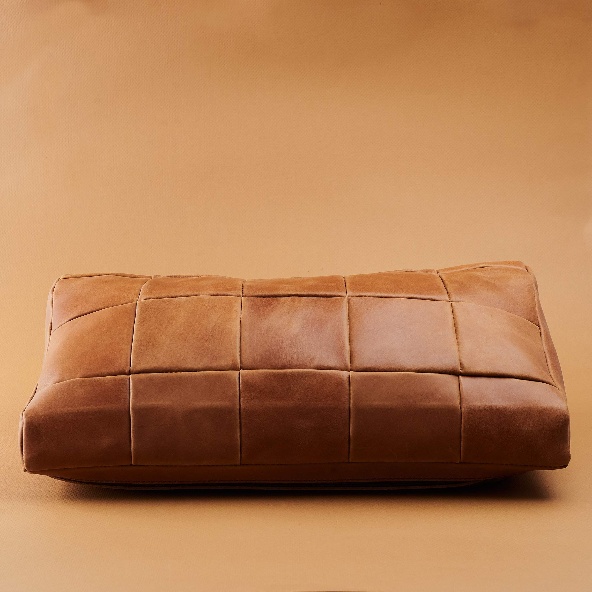 Premium Large Tan Leather Foot Rest - Ergonomic Under Desk Footrest with Removable Cover for Home Office & WFH - Handmade Office Accessory & Unique Gift for Men (Perfect for Desk Work, Gaming & Relaxation)