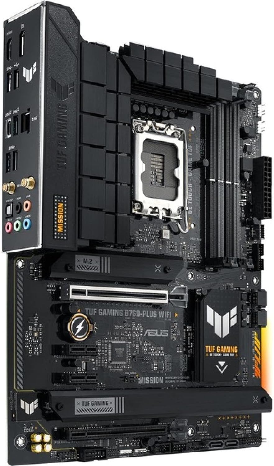 ASUS B760 Plus WiFi ATX Gaming Motherboard - Intel LGA 1700 Socket, DDR5 RAM, 2.5Gb Ethernet, USB 3.2, DP/HDMI, 7.1 Audio, RAID Support - Perfect for PC Gaming, Streaming & Content Creation