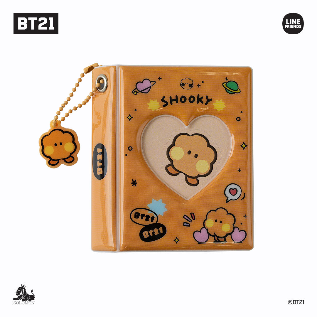 BT21 Mini Photo Binder Album - Cute Shooky Character Design for Collectors | Perfect for Storing Polaroids, Photos & Memories (Ideal for K-Pop Fans, Scrapbooking & Gift Giving)