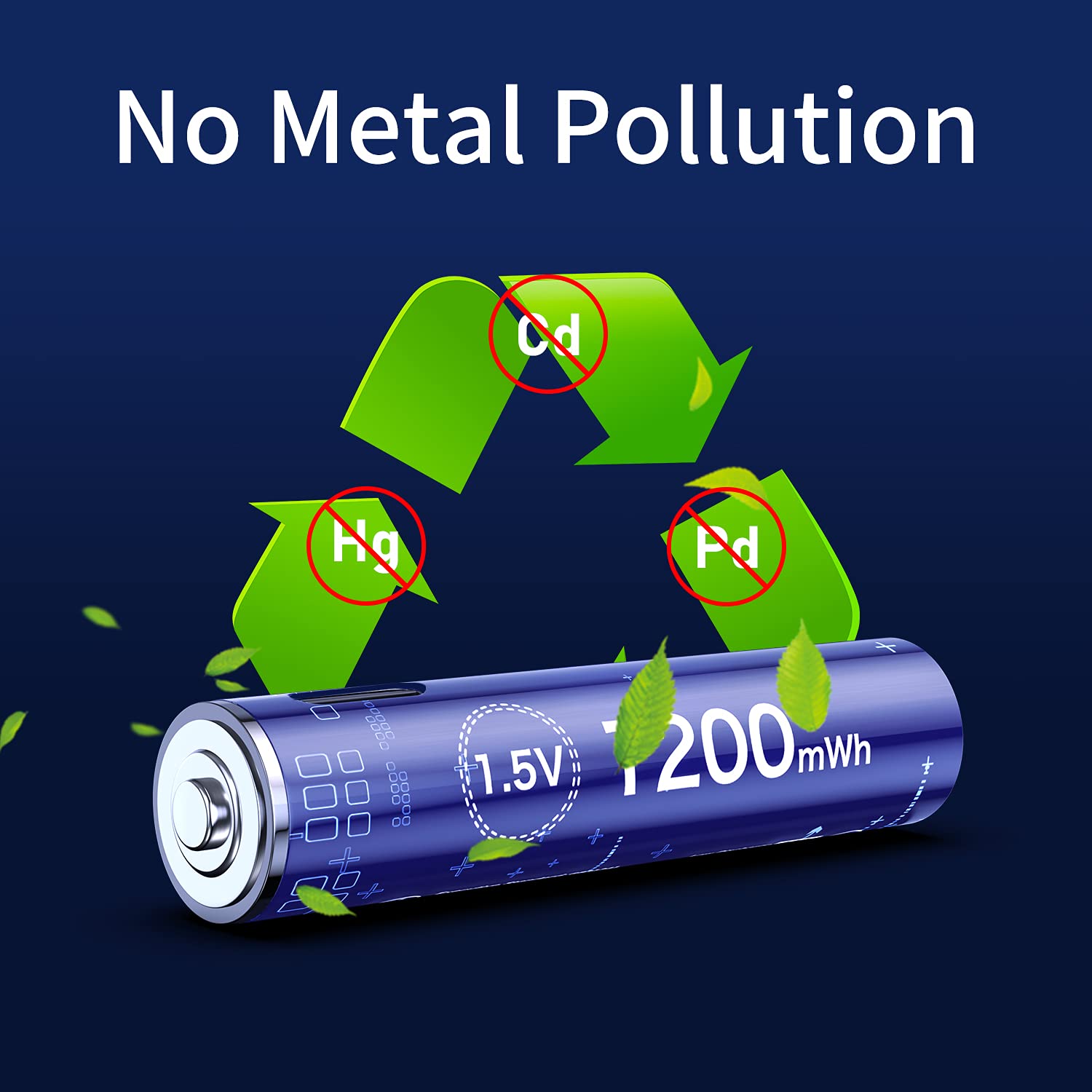 Deleepow USB Rechargeable AAA Lithium Batteries 4-Pack - 1200mWh High Capacity, 1500 Charge Cycles with Included USB Cable | Perfect for Wireless Mice, Keyboards, Toys & Smart Home Devices