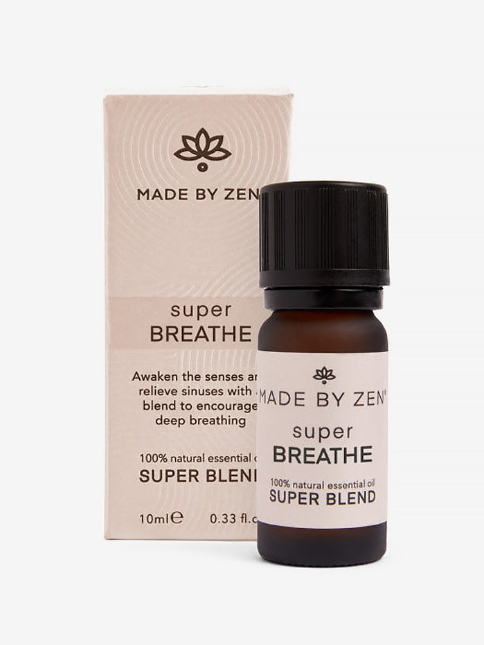Made By Zen Super Essential Oil Blend - Breathe | 100% Pure Aromatherapy Oil for Relaxation & Stress Relief | Perfect for Diffusers, Massage & Home Spa