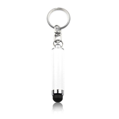 BoxWave Stylus Pen for Kindle Fire (1st Gen 2011) - Bullet Capacitive Stylus with Keyring Loop | Winter White | Perfect for Reading, Note-Taking & Touchscreen Navigation