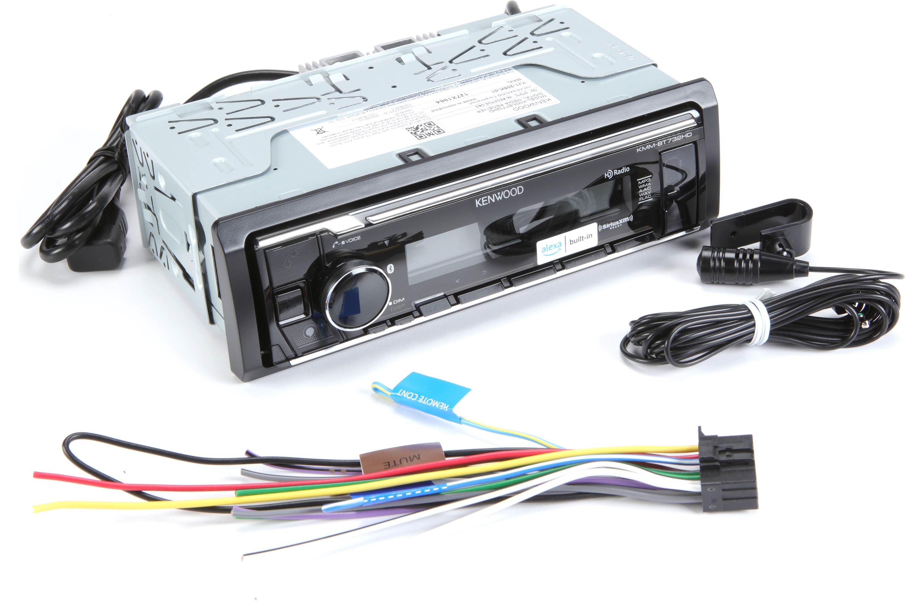 Kenwood KMM BT732HD Digital Media Receiver with Bluetooth - Car Stereo for Music Streaming & Hands-Free Calling - Perfect for Road Trips & Commuting