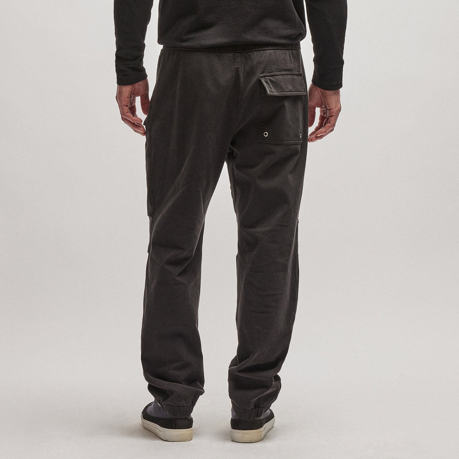 Premium Cotton Terry Flight Pants for Men - Soft & Comfortable Lounge Pants - Black - Perfect for Travel, Lounging & Relaxing at Home