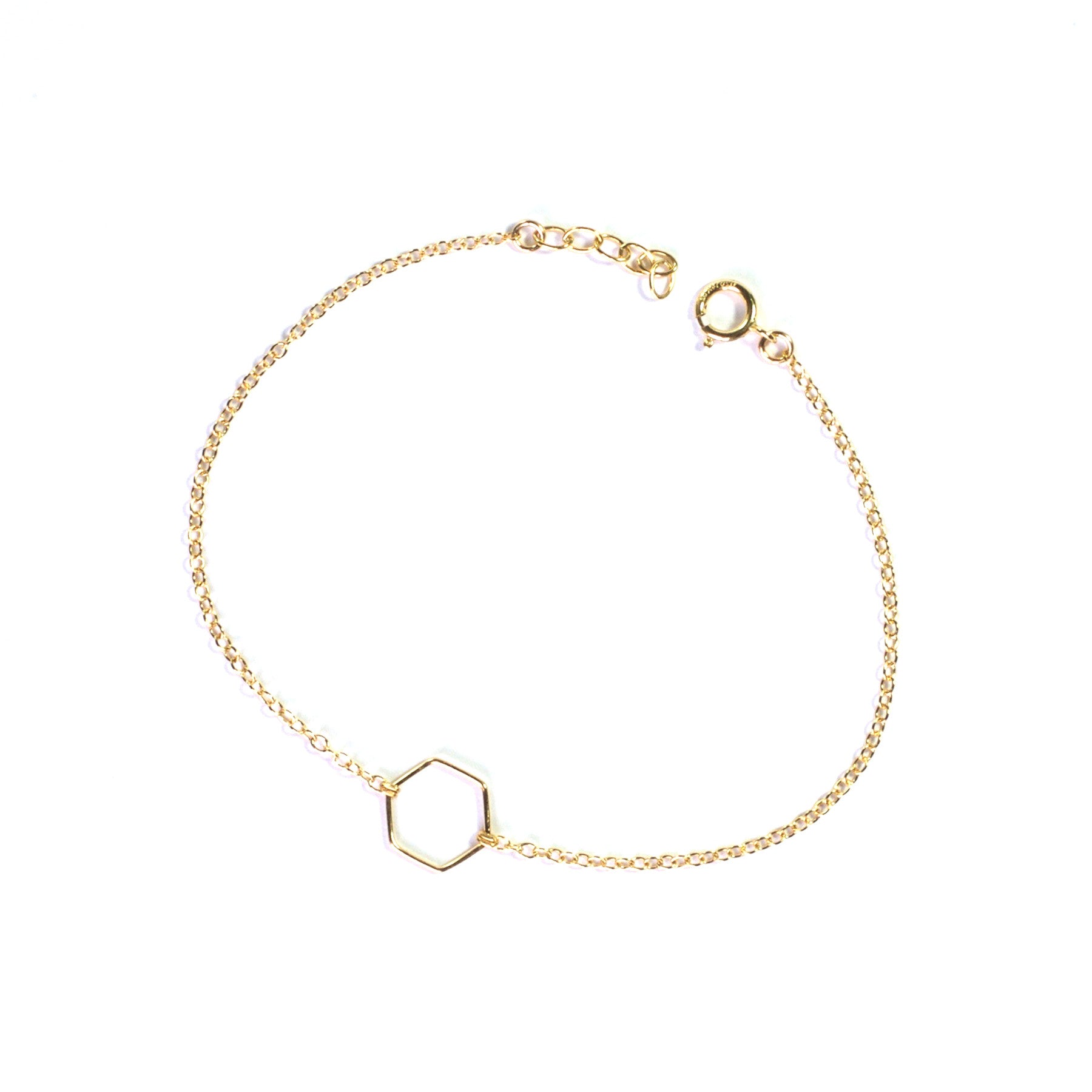 Hexagon Charm Bracelet for Women - Elegant Geometric Jewelry Gift for Her - Perfect for Everyday Wear, Parties & Special Occasions