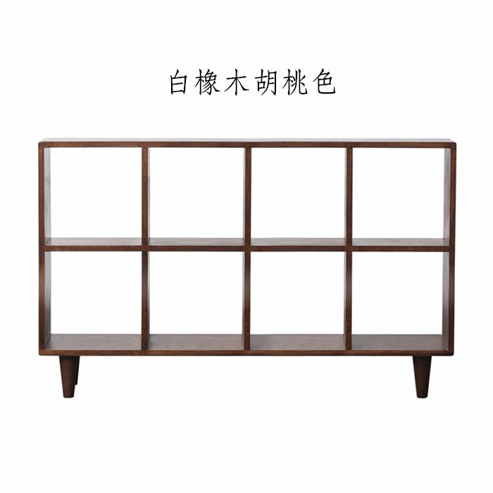 Madison Teak Bookcase Cube - Nordic Style Solid Wood Bookshelf for Living Room, Bedroom, or Office Storage | Modern Book Organizer with 6 Storage Cubes