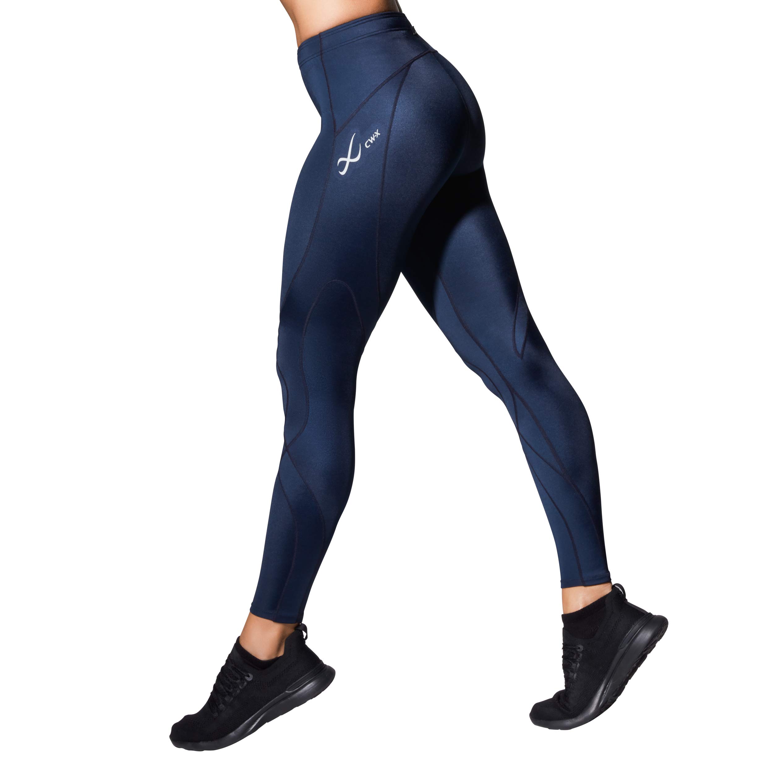 CW-X Women's Stabilyx Joint Support Compression Tight - High Performance Running & Recovery Leggings for Women with Knee Support - Ideal for Marathon Training, CrossFit & Post-Workout Recovery