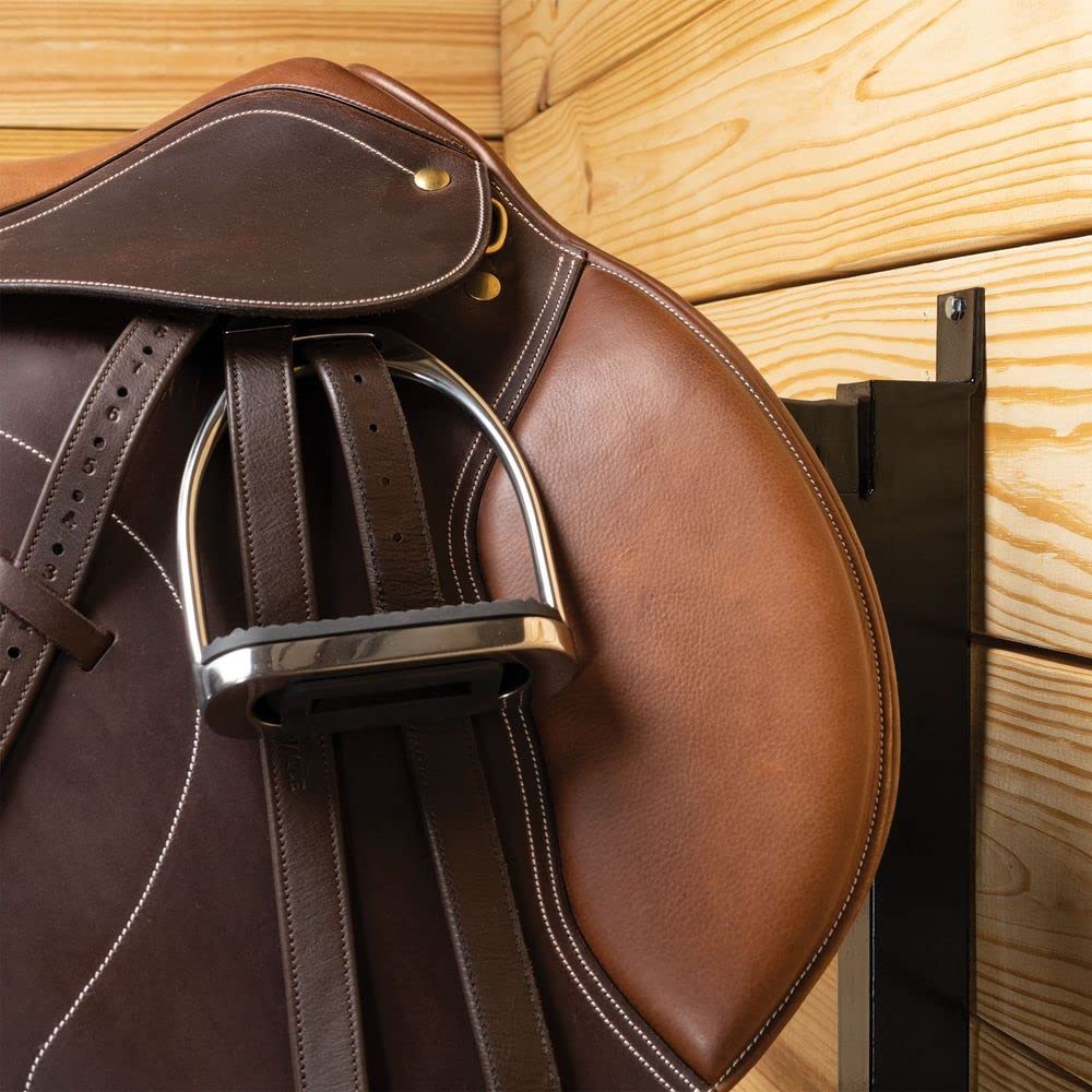 Wall-Mounted Saddle Racks - Heavy Duty Horse Saddle Storage Organizer for Barn, Stable & Tack Room | Space-Saving Saddle Holder for Western, English & Dressage Saddles | Perfect for Equestrian Gear Organization
