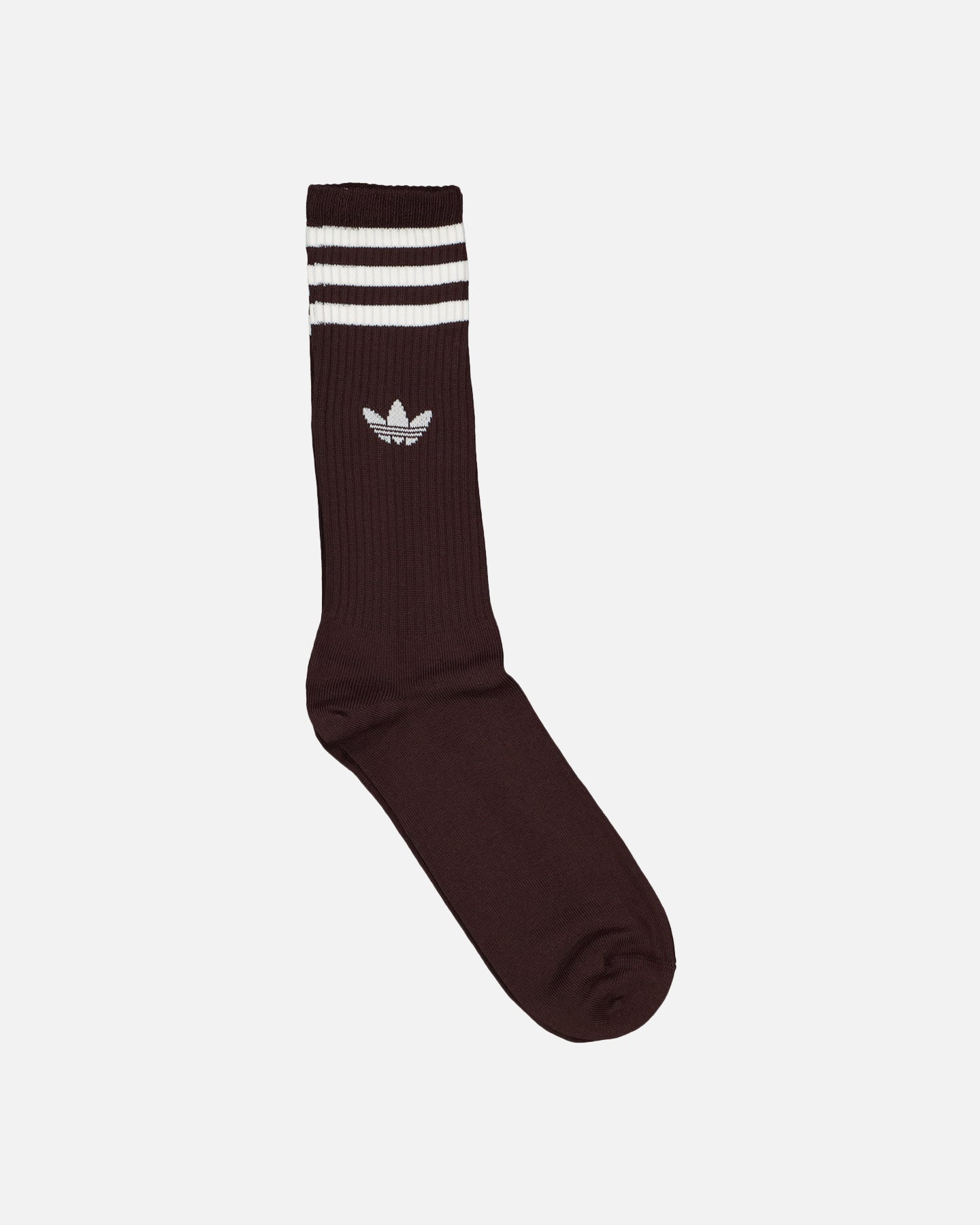 Adidas Solid Crew Socks 3-Pack (White/Shadow Brown/Wonder White) - Comfortable Athletic Socks for Men & Women - Perfect for Running, Gym & Everyday Wear