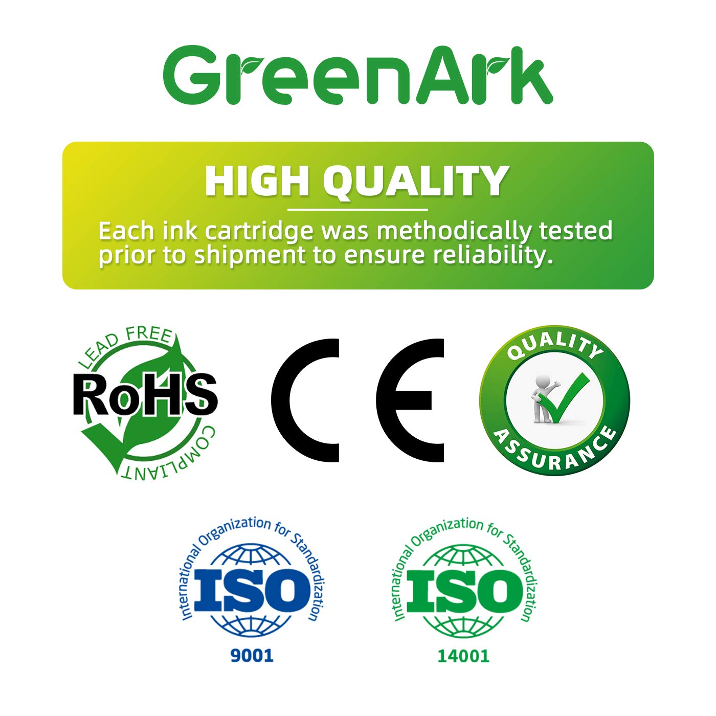 GREENARK LC20E Ink Cartridge for Brother Printers - 2C 2M 2Y Pack for Home & Office Printing