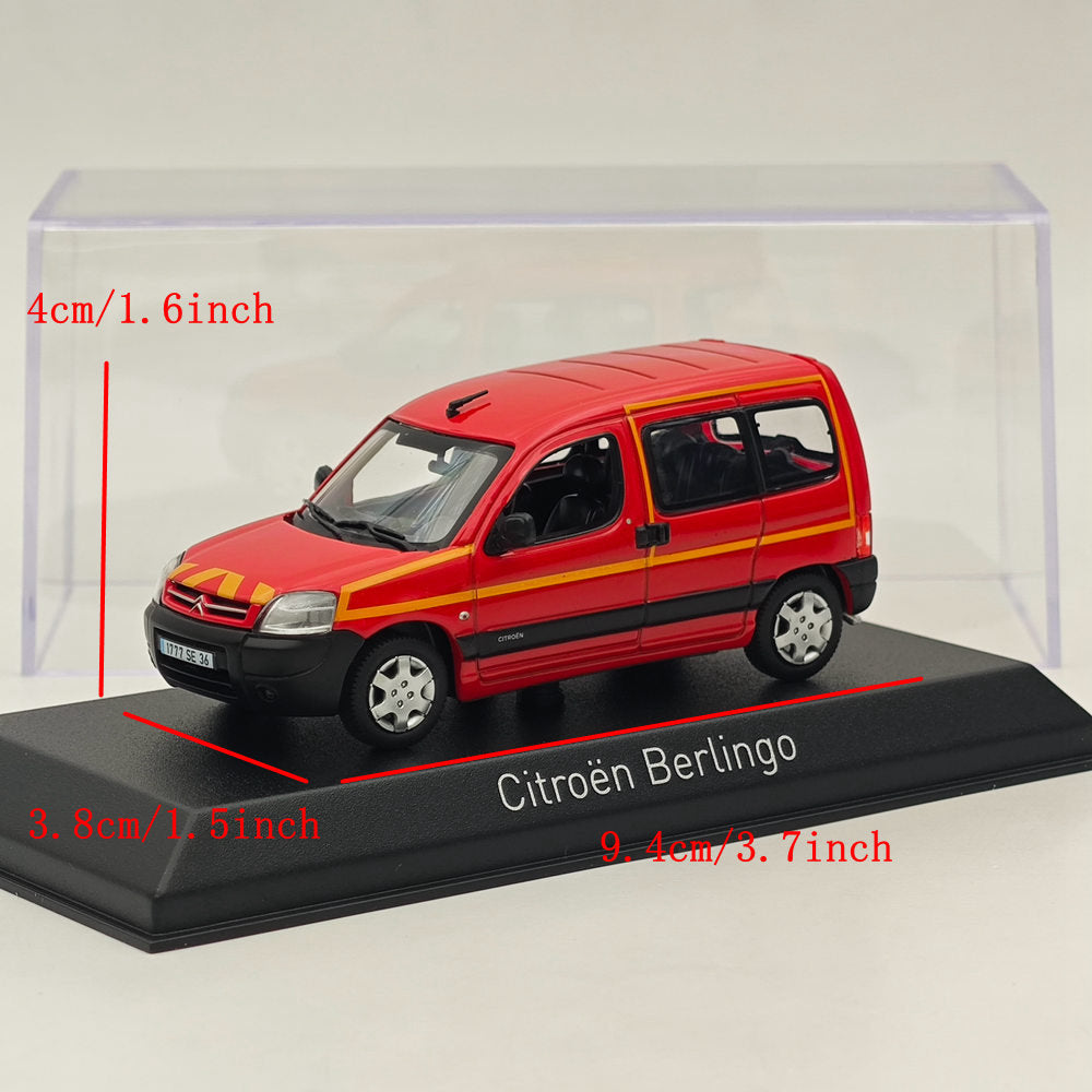 1/43 Scale Norev Citroen Berlingo 2004 Diecast Model Car - Limited Edition Red Collectible - Perfect for Display, Gifts & Car Enthusiast Collections