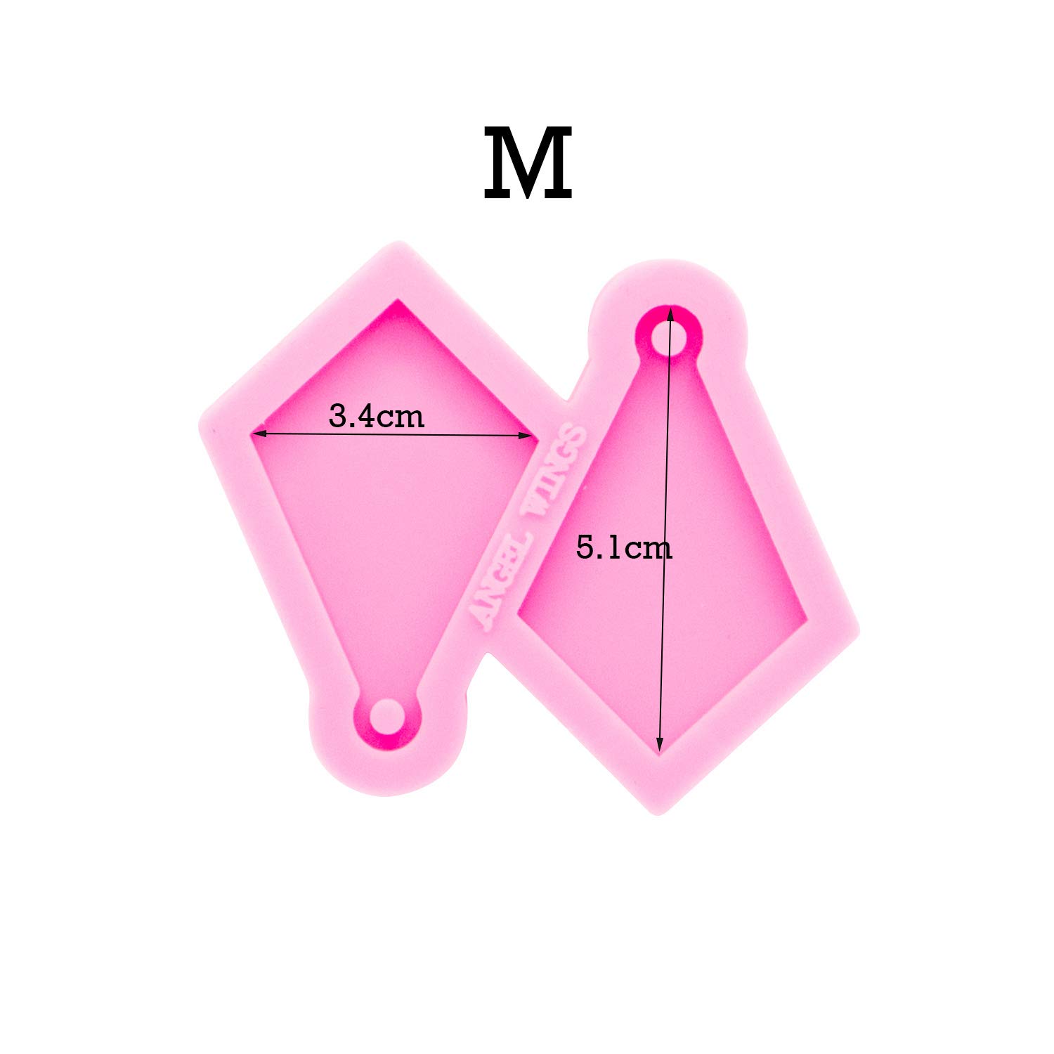 Epoxy Resin Silicone Mold for DIY Jewelry - Rhombus-Shape Earring & Necklace Making Kit, Handmade Craft Supplies (Size M) - Perfect for DIY Gifts, Fashion Accessories & Home Crafting
