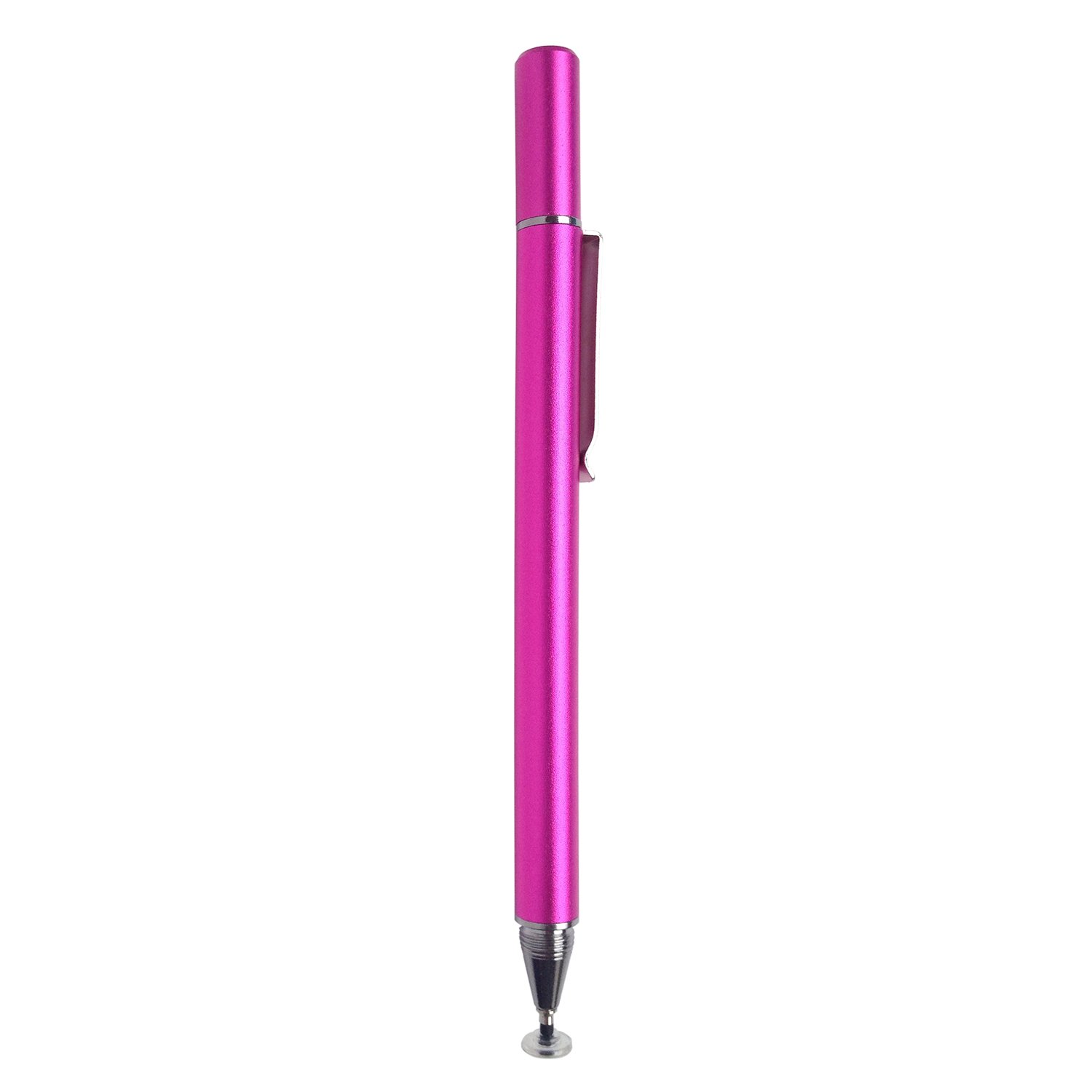 Precision Disc Stylus Pen with Clip Cap for iPad, iPhone, Samsung Galaxy - Compatible with Most Touch Screen Devices - Rose Gold - Perfect for Drawing, Note Taking & Digital Signatures