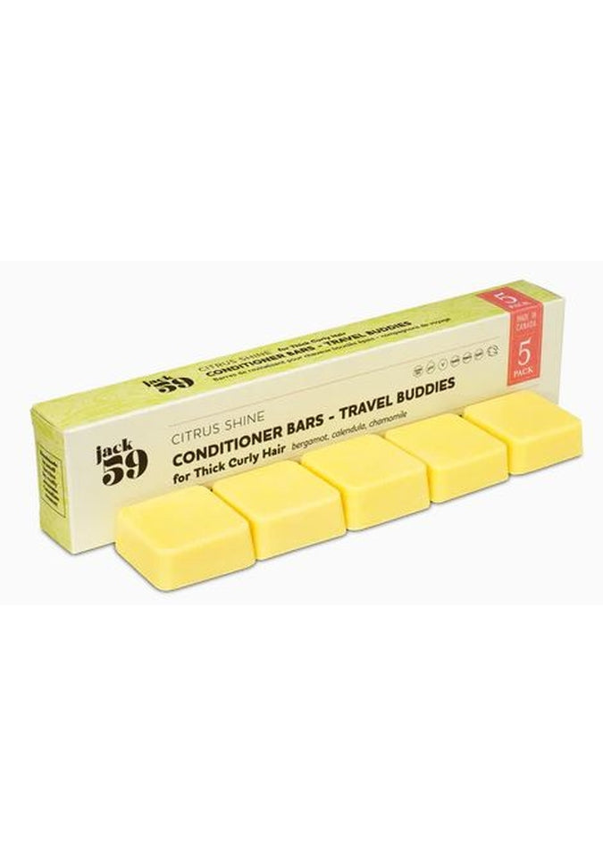 Jack59 Travel Size Conditioner Bar Refill 5 Pack | Eco-Friendly Solid Hair Conditioner for Travel | Perfect for Camping, Gym & Airplane Carry-On