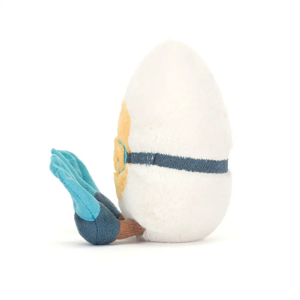 Jellycat Amuseable Boiled Egg Plush Toy - Soft & Cute Scuba Diver Egg Stuffed Animal for Kids & Adults | Perfect Gift for Birthdays, Easter & Underwater Themed Decor