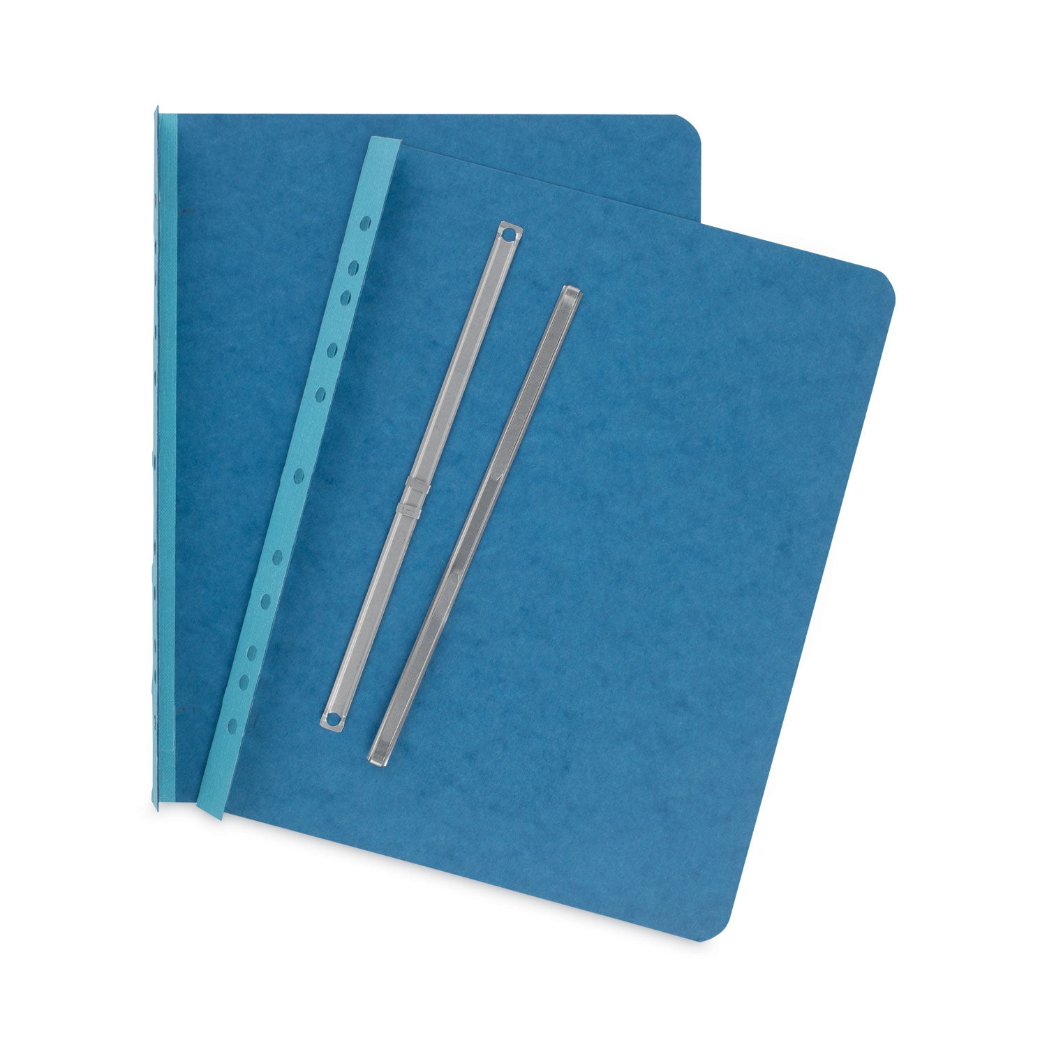 ACCO Pressboard Report Cover with Tyvek Reinforced Hinge - 2 Hole Prong Fastener, Holds 3 Documents, 8.5 x 11 Inches, Light Blue - Perfect for Office Presentations, School Reports & Professional Documents