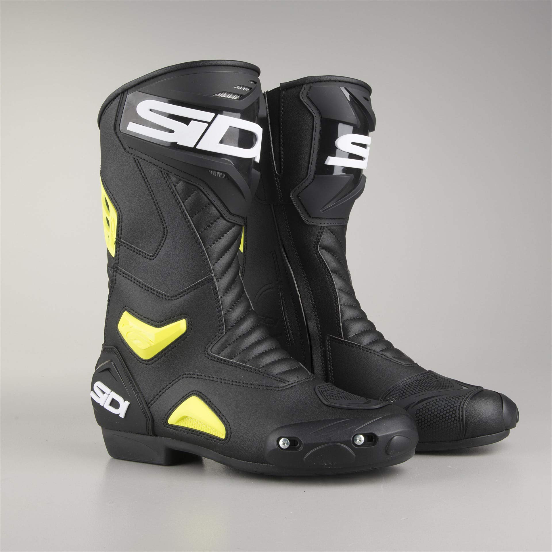 Sidi Performer Men's Professional Road Racing Motorcycle Boots with Shift Pad & Heel Cup - Zip Closure for Comfort & Safety - Ideal for Track Days, Sport Riding & Racing
