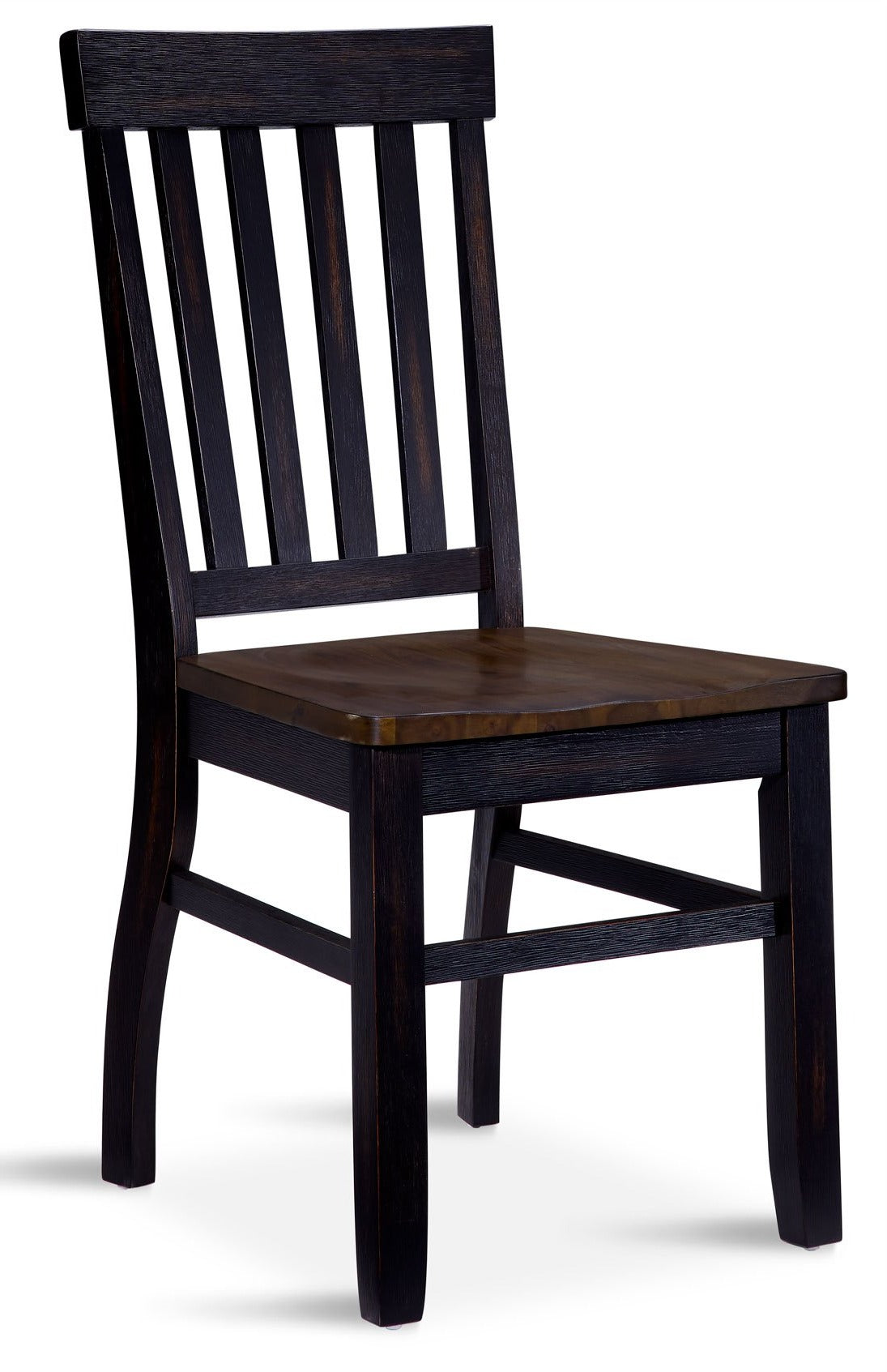 Caylie Noir Side Chair - Modern Ebony & Driftwood Wooden Dining Chair for Kitchen, Living Room, or Office - Comfortable & Stylish Accent Seating Furniture