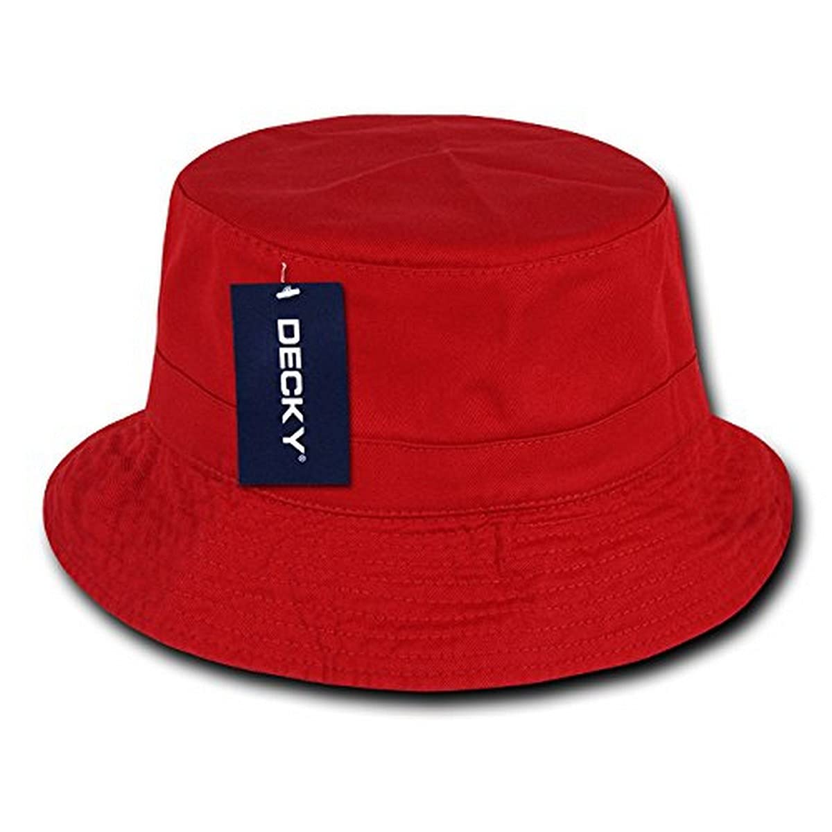 DECKY 961-PL-RED-07 Polo Bucket Hat for Men & Women - Adjustable Sun Hat with UPF Protection, Red, Size L/XL - Perfect for Beach, Fishing, Hiking & Outdoor Activities