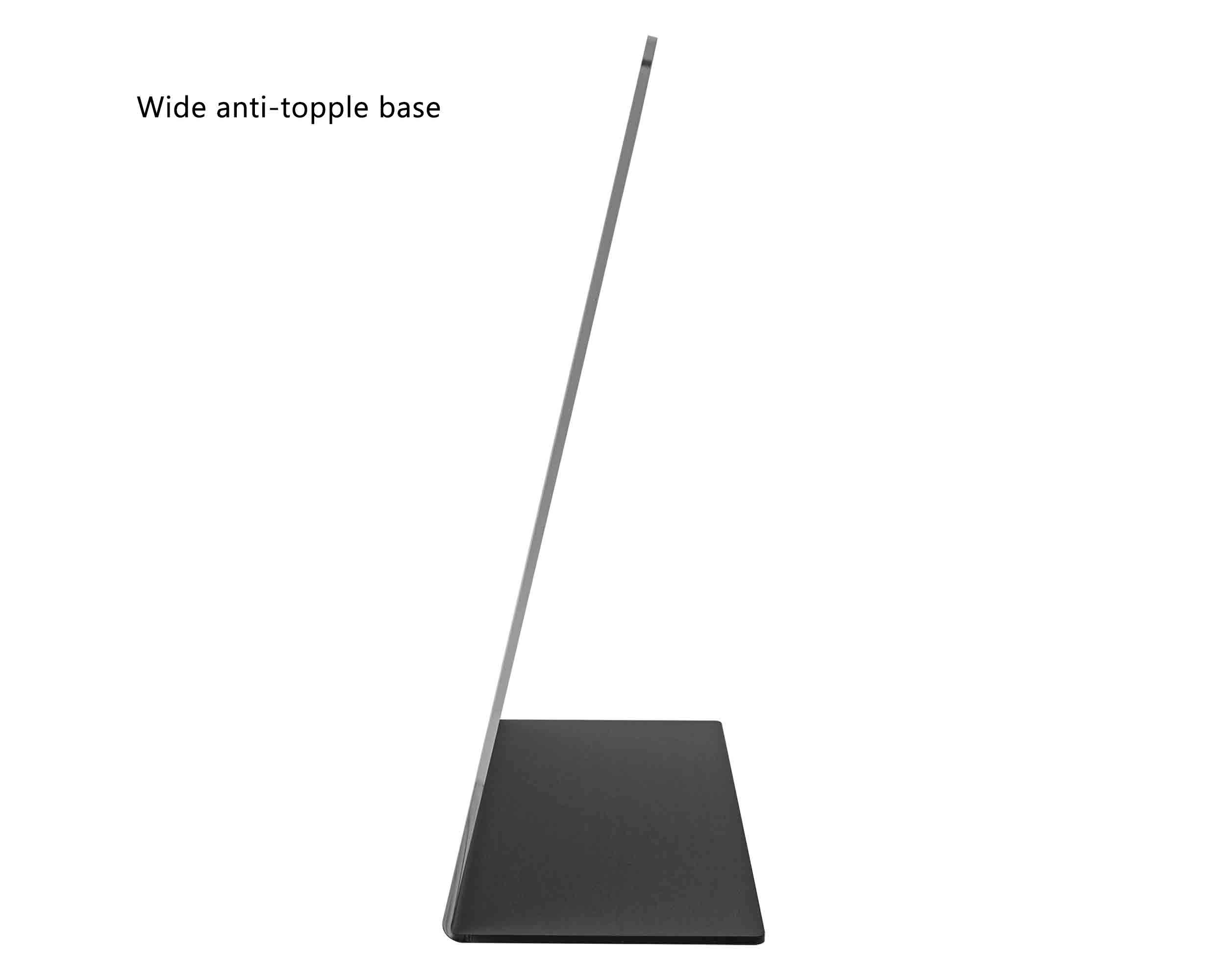 8x10 Inch Acrylic Mirror Counter Slanted Back L Shape Vertical Easel - No Assembly Required for Teens Bathroom, Hair Salon, Piercing Kiosk, Home or Office Desk Makeup Mirror - Perfect for Vanity, Retail Displays & Professional Styling Stations