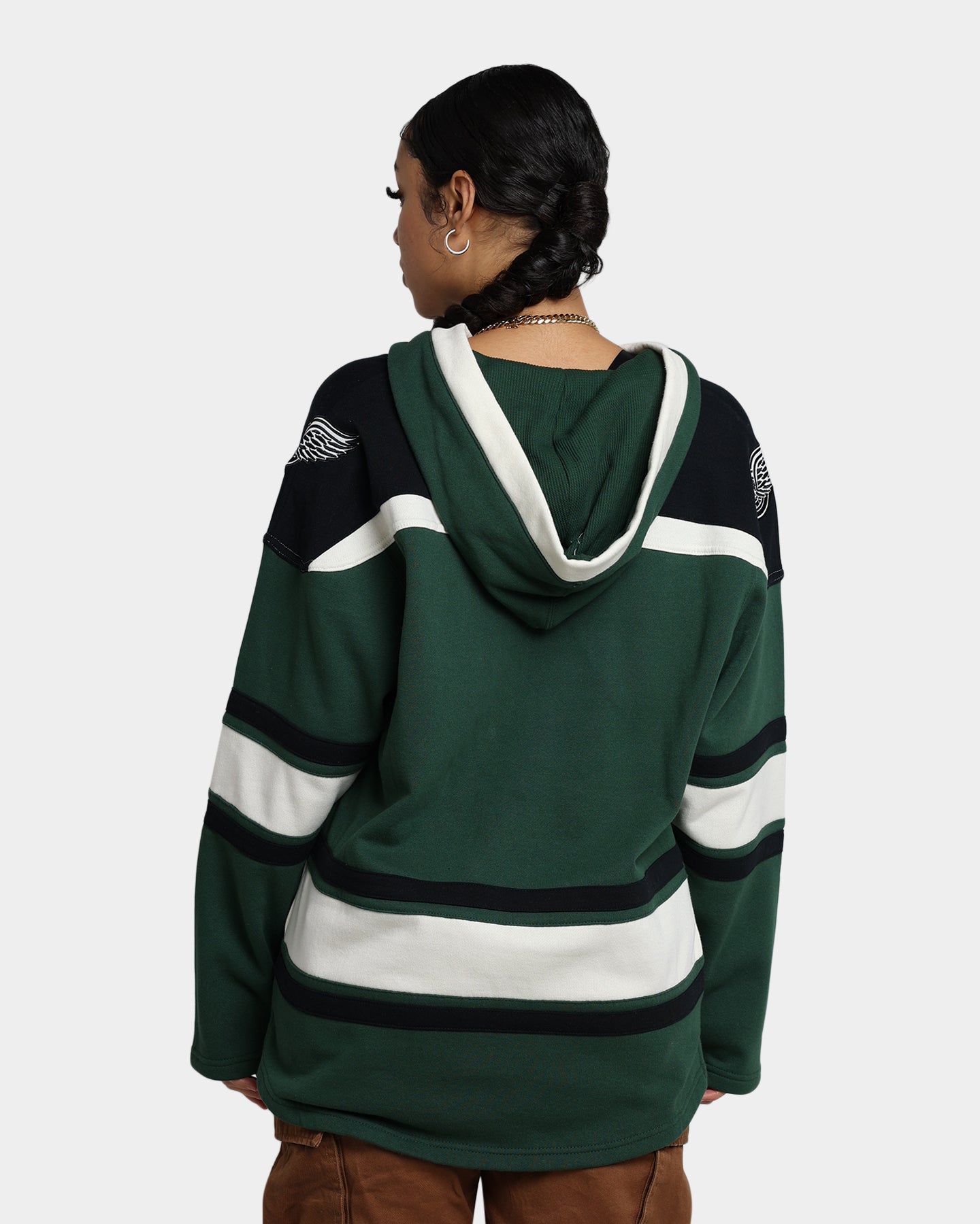 47 Brand Detroit Red Wings Superior Lacer Hoodie - Dark Green Pullover Sweatshirt for Men | Warm & Comfortable Winter Wear | Perfect for Game Day, Casual Outfits & Outdoor Activities