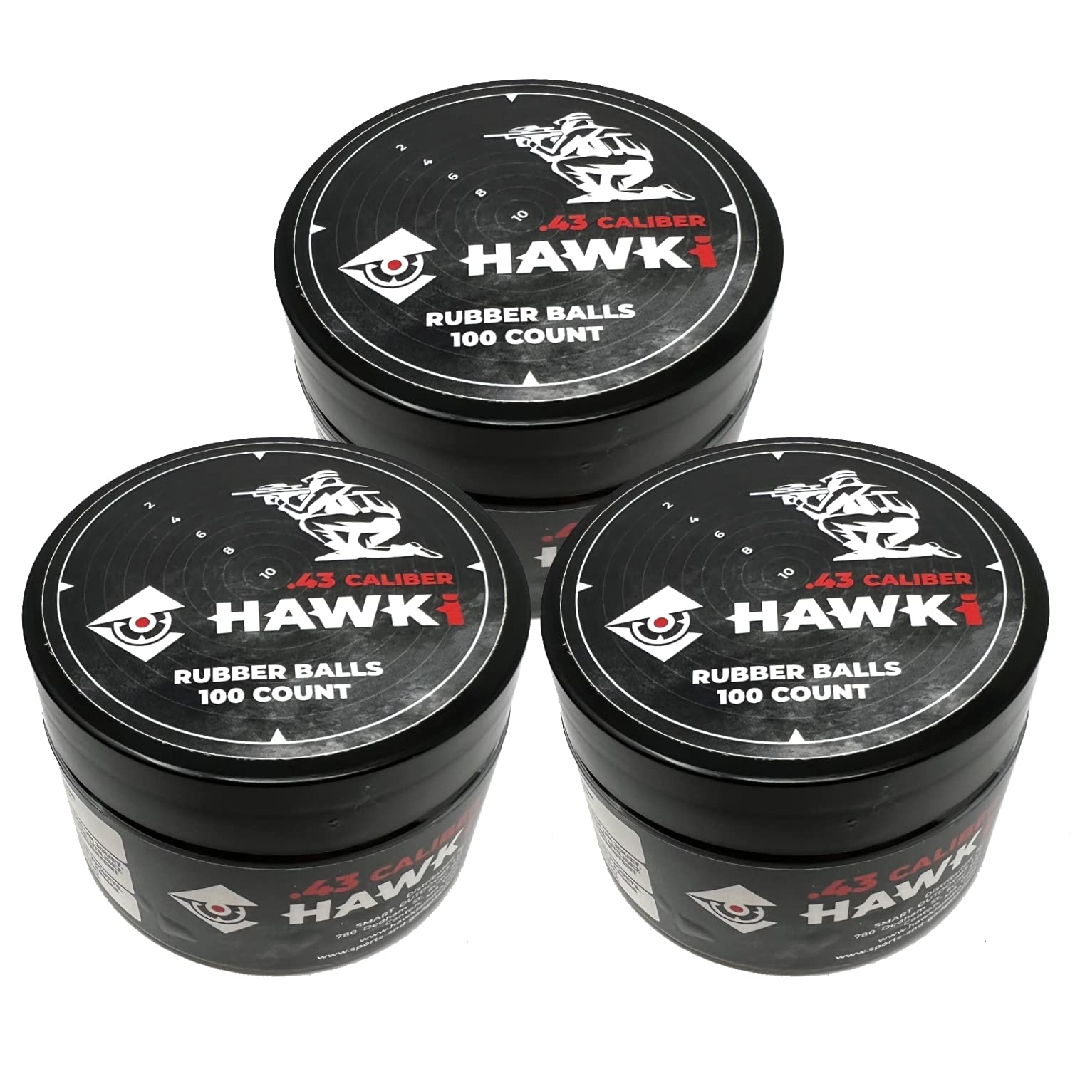 Hawki .50 & .43 Caliber Reusable Rubber Training Balls - Less Lethal Ammo for Paintball Guns | Perfect for Target Practice, Force-on-Force Drills & Tactical Training Scenarios