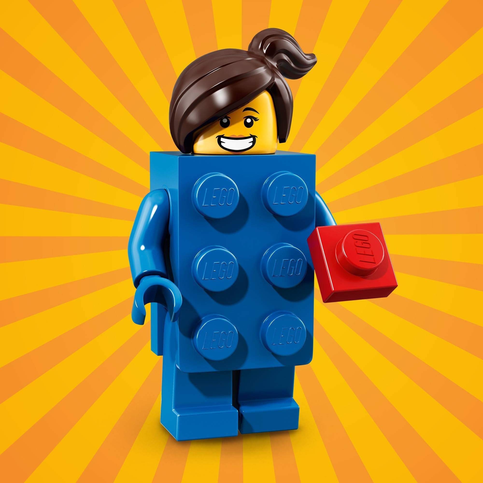 LEGO Series 18 Collectible Party Minifigure - LEGO Brick Suit Girl (71021) | Limited Edition Building Toy for Kids & Collectors | Perfect for Birthday Gifts, Party Favors & LEGO Displays