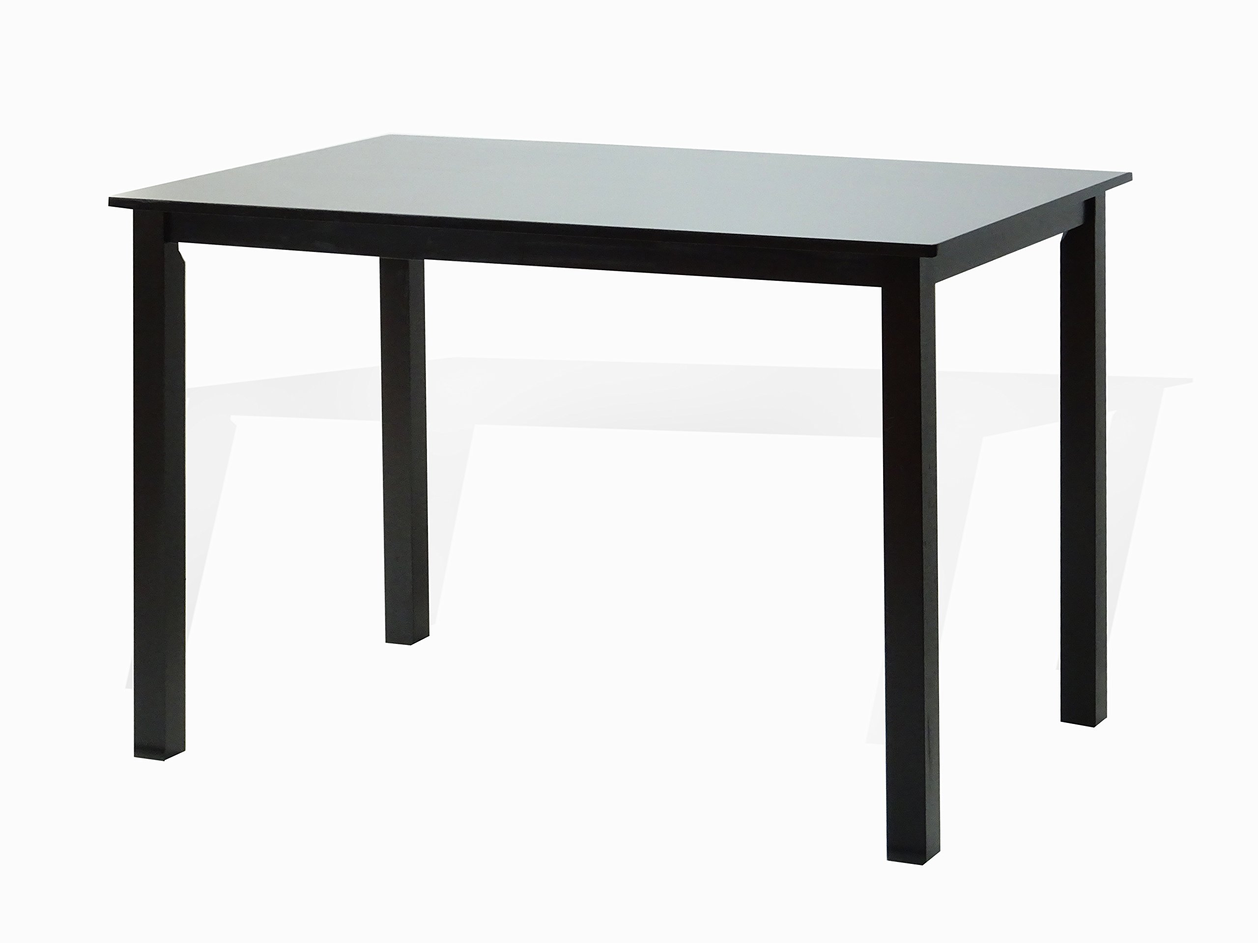 Modern Espresso Finish Rectangular Wooden Dining Table - Contemporary Kitchen Table for Small Spaces, Breakfast Nook & Family Gatherings