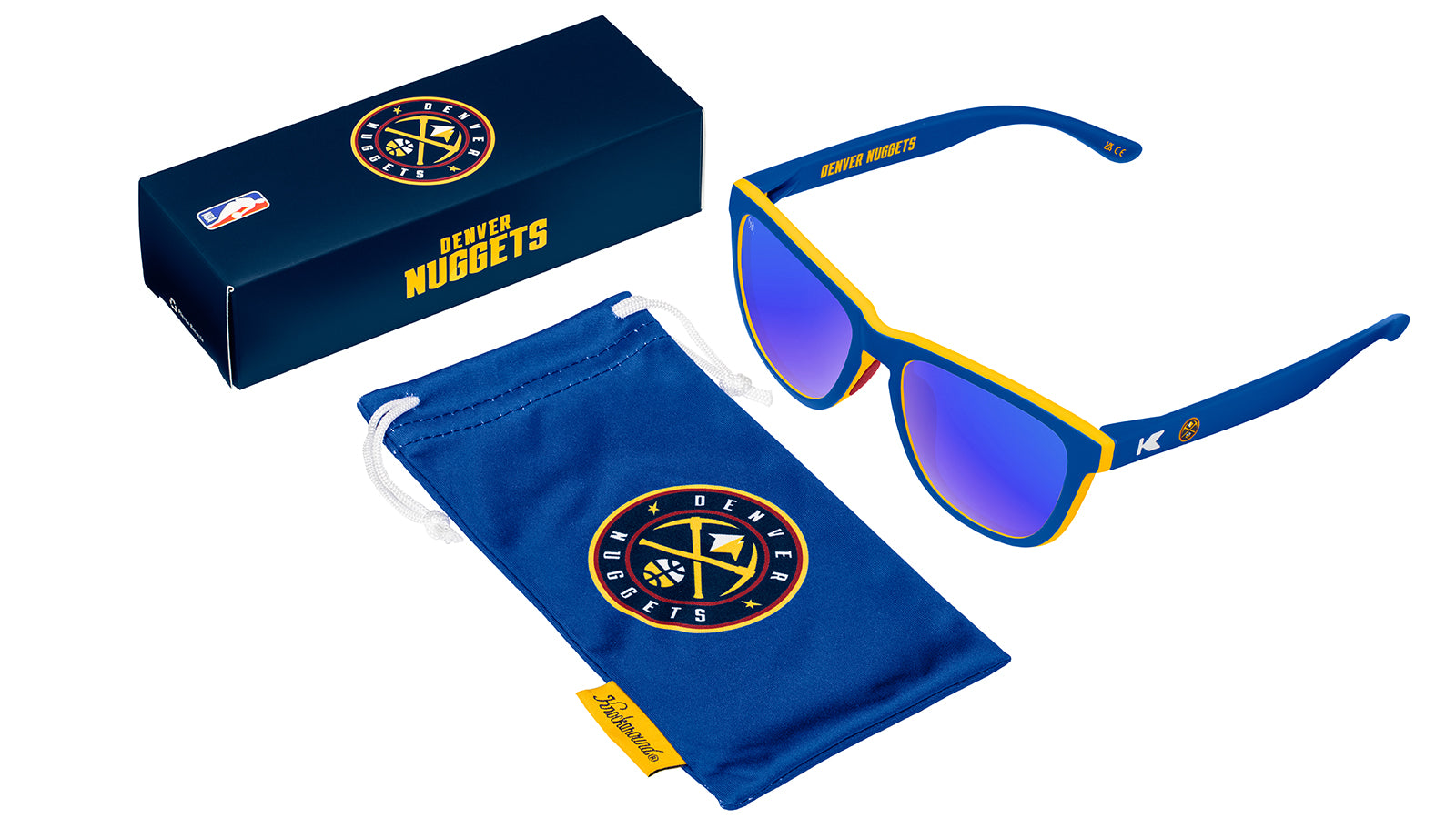 Denver Nuggets NBA Basketball Team Logo Sunglasses for Men & Women - UV Protection, Stylish Sports & Outdoor Accessories for Fans, Games, and Summer Activities