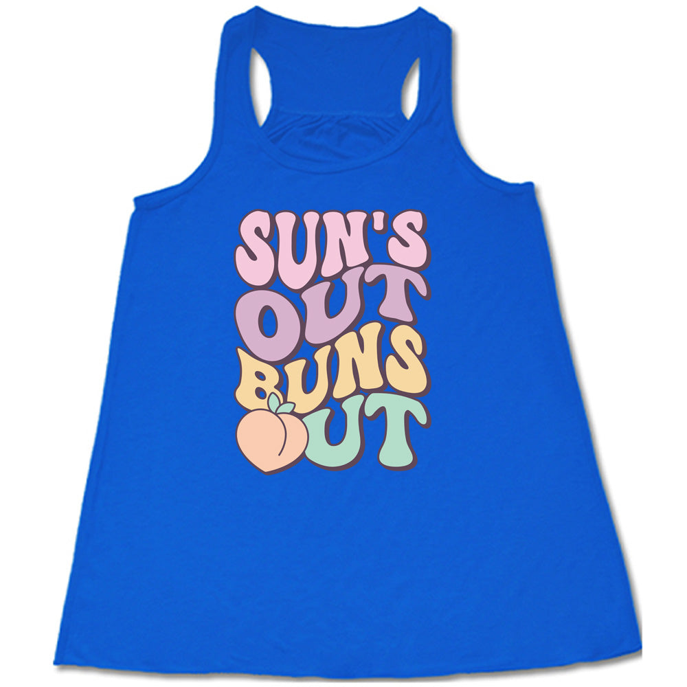 Funny Suns Out Buns Out T-Shirt - Trendy Summer Graphic Tee for Beach, Pool Party & Vacation Outfits