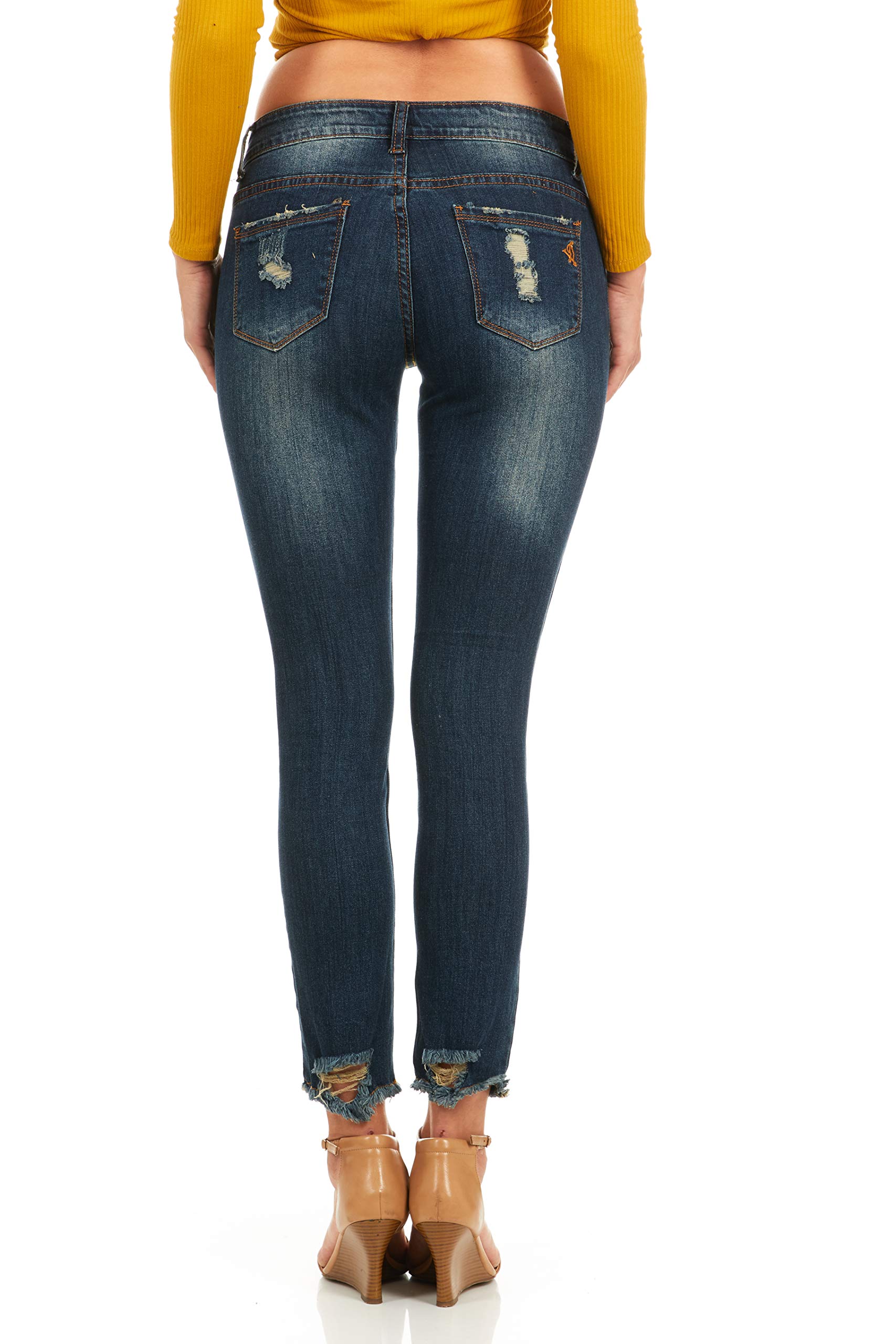 CoverGirl Women's Distressed Ripped Skinny Jeans - Trendy High Waist Stretch Denim Pants for Casual Outfits & Night Out | Perfect for Date Night, Shopping & Street Style Fashion
