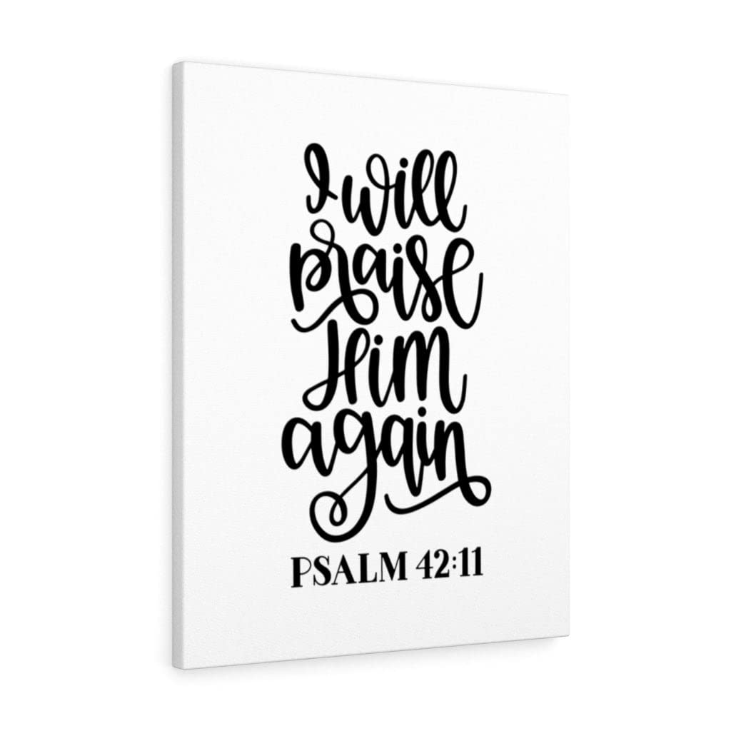Christian Wall Art - Psalm 42:11 Bible Verse Print - Inspirational Scripture Wall Decor for Home & Church - Ready to Hang Gift for Faithful Believers - Perfect for Living Room, Bedroom & Prayer Space