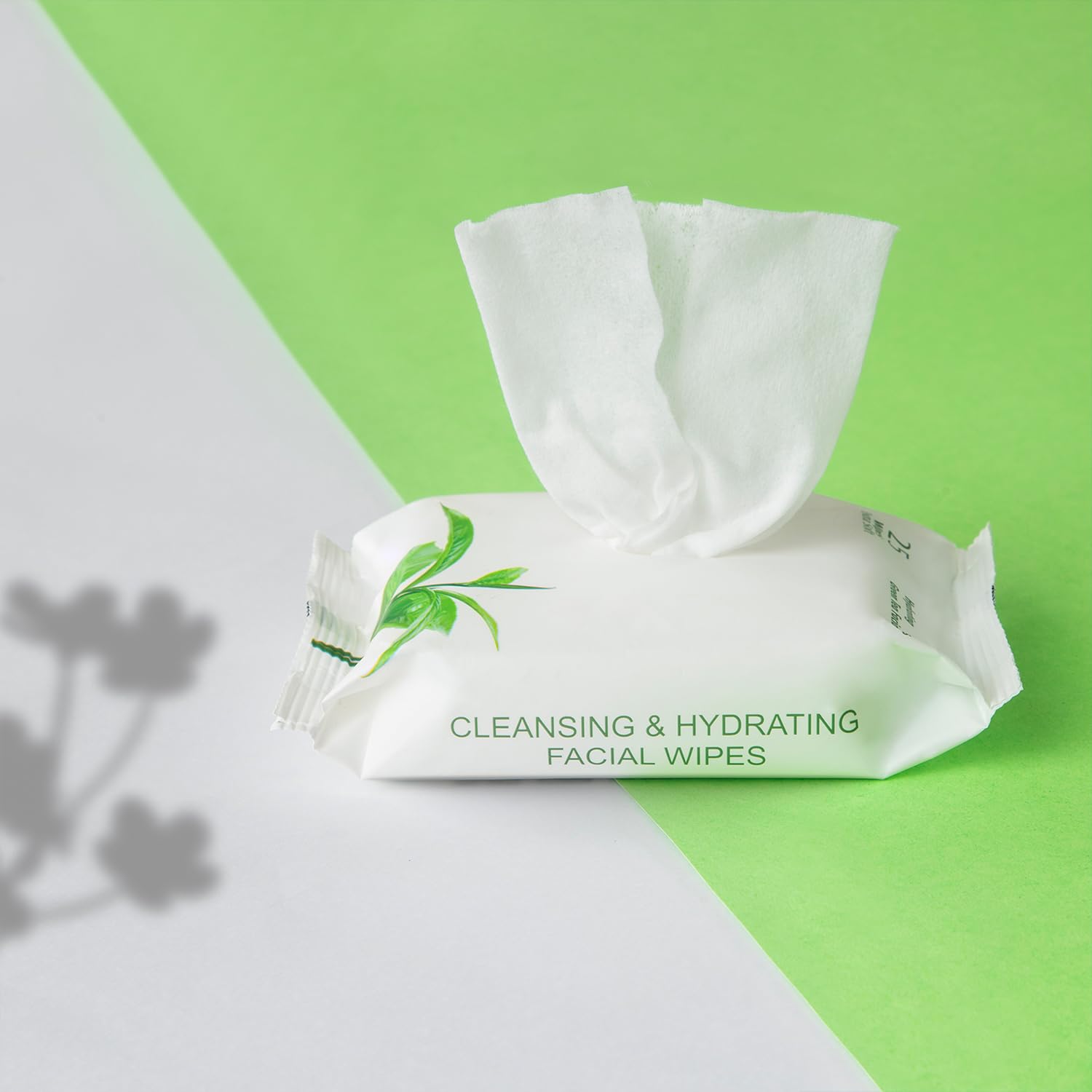 Glam21 Facial Wipes - Super Soft & Moisturizing Green Tea Cleansing Wipes for Makeup Removal & Skin Refreshment | Pack of 25 | Perfect for Travel, Gym & Daily Skincare Routine