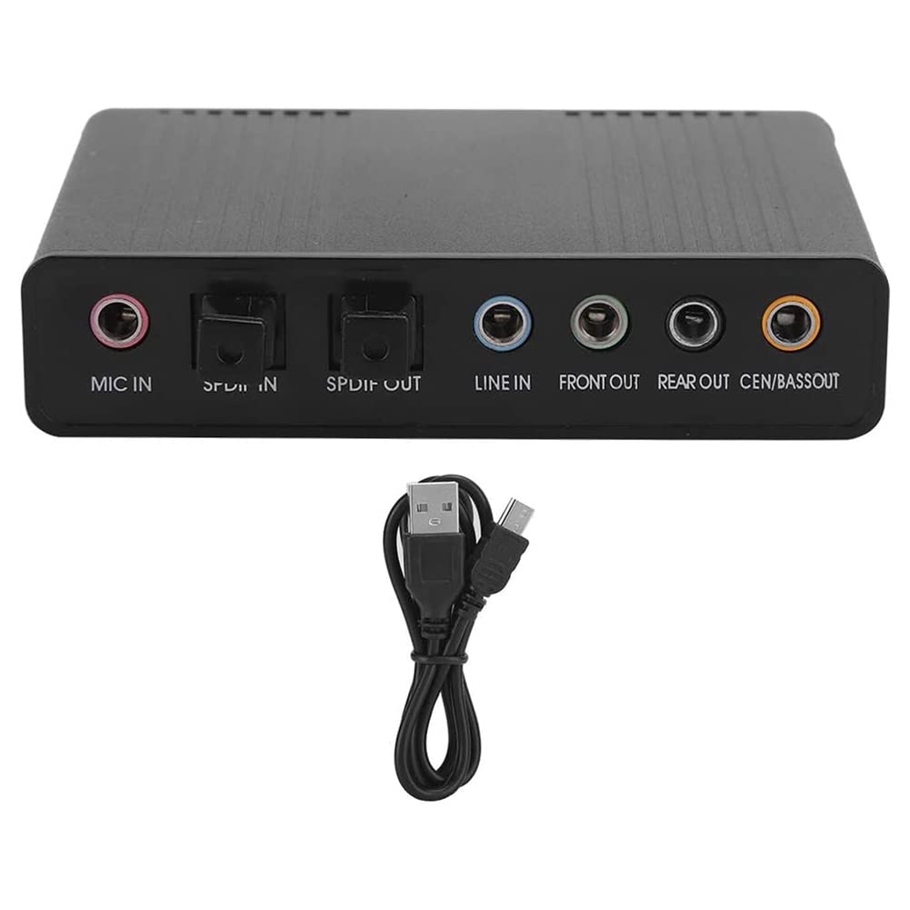 Nemeaii External USB Sound Card - High-Quality Audio Adapter for PC, Laptop, Karaoke, Gaming & Streaming (Black) | Perfect for Home Studio, Podcasting & Voice Chats