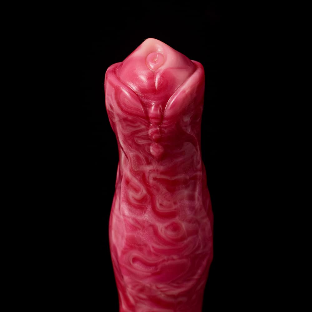 Premium Liquid Silicone Alien/Fido Dildo with Strong Suction Cup - Realistic BeHorny Adult Sex Toy for Solo Play & Couples Intimacy - Waterproof & Body-Safe for Shower, Bedroom & BDSM Scenes
