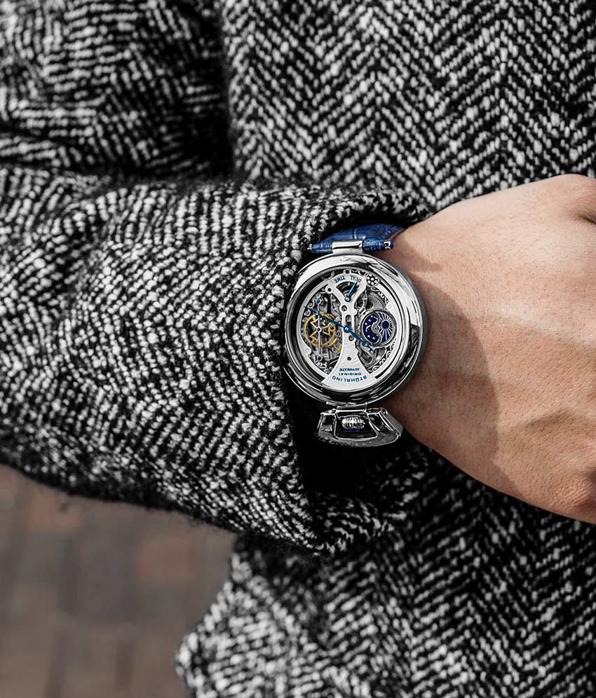 Emperor's Grandeur 127A Automatic 49mm Skeleton Watch for Men - Luxury Mechanical Timepiece with Open Heart Design - Perfect for Formal Events, Business Meetings & Special Occasions