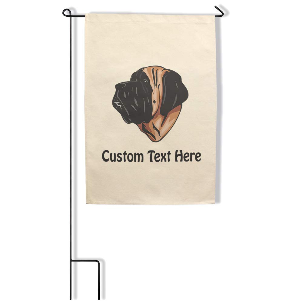 English Mastiff Head Cotton Canvas Garden Flag - Personalized Outdoor & Patio Decor for Dog Lovers | Perfect for Yard, Lawn, Garden Decoration and Seasonal Home Display