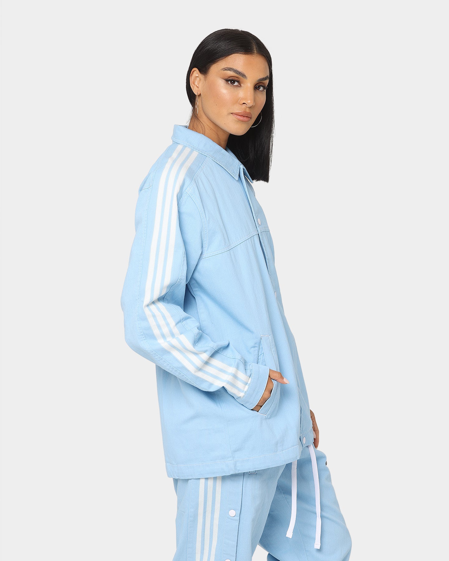 Adidas Denim Jacket for Men - Light Blue Wash Casual Jacket with Classic Logo | Perfect for Streetwear, Spring Outfits & Everyday Fashion