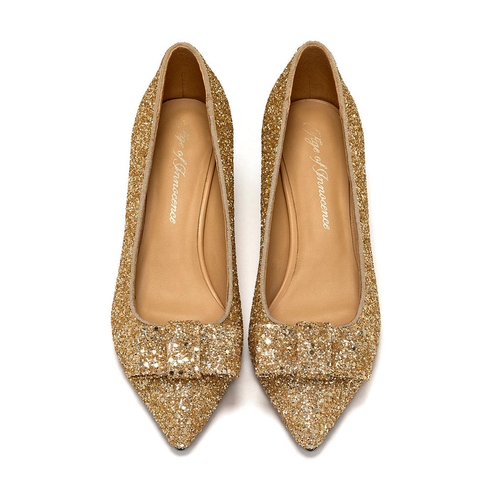 Jacqueline Glitter Gold Women's Fashion Sandals - Elegant & Comfortable for Parties, Weddings & Evening Events