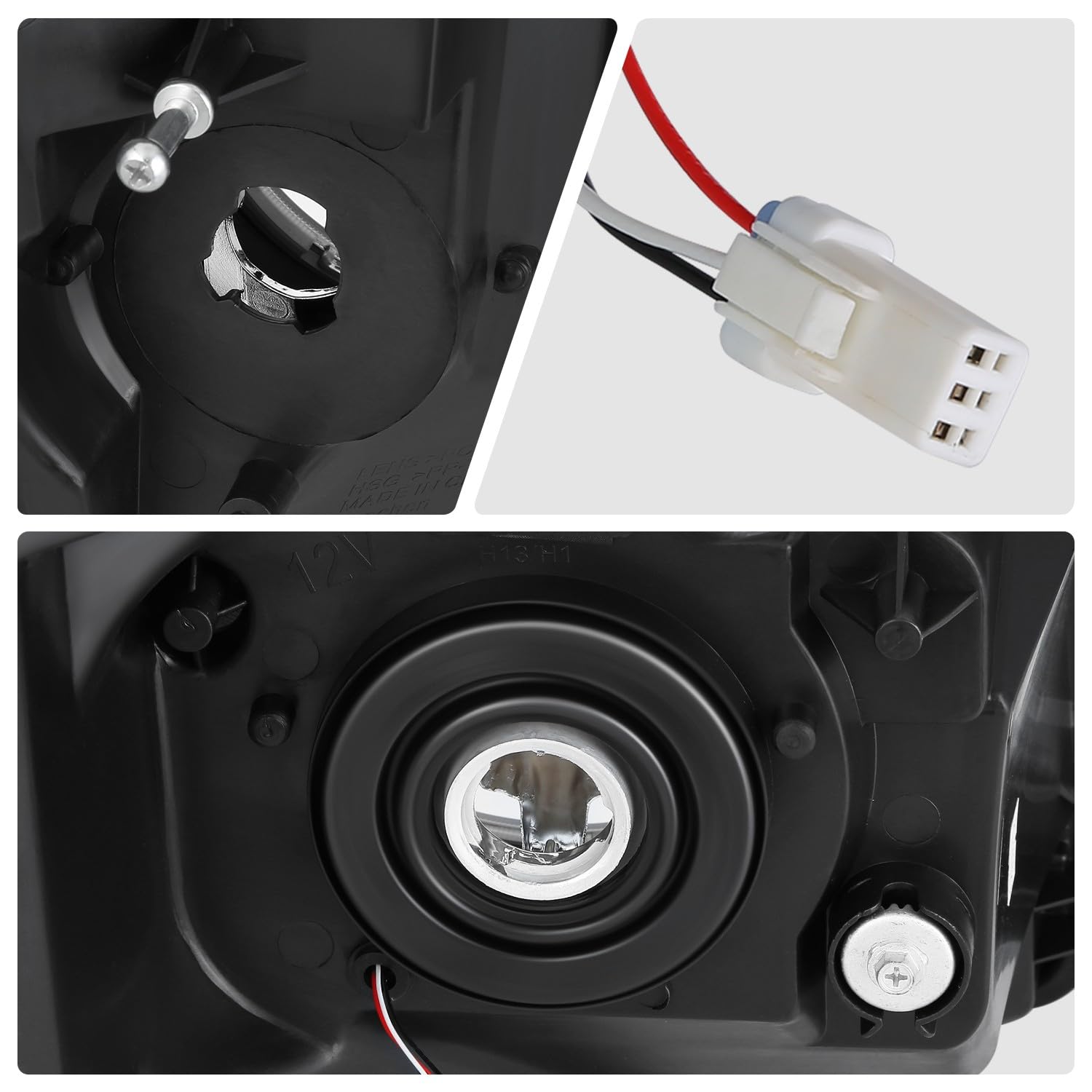 DNA MOTORING RGB LED Headlights for 06-09 Dodge Ram - Black/Amber - Off-Road & Night Driving