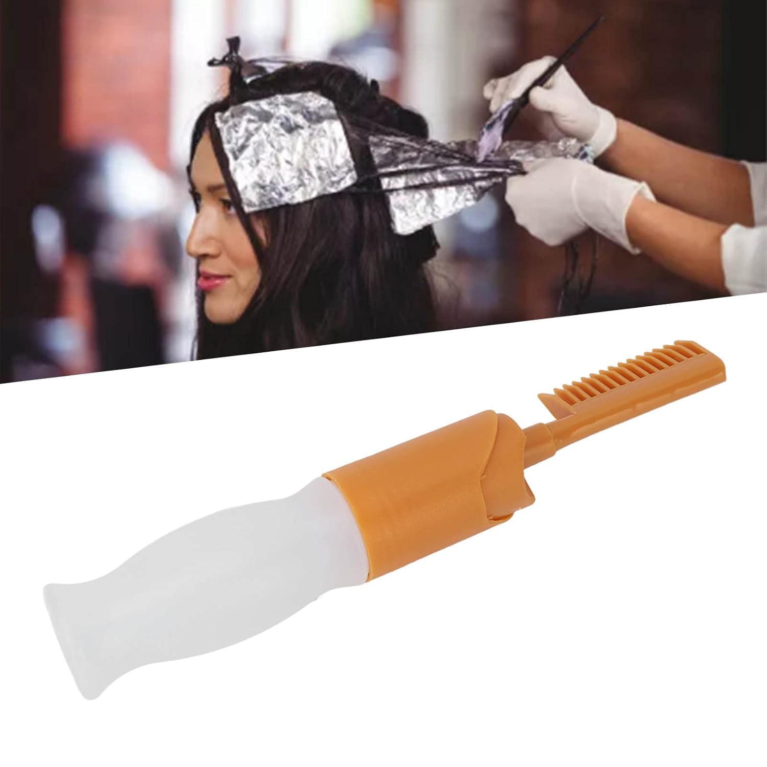 Doville Root Touch Up Hair Dye Applicator Bottle with Comb & Graduated Scale - Professional & Home Use for Gray Coverage, Highlights & Scalp Treatment (Salon & DIY Hair Coloring)