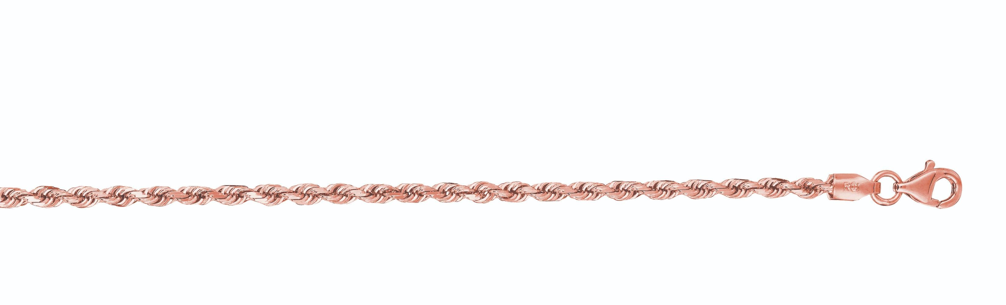 14K Gold 2.5mm Solid Royal Rope Chain Necklace for Men & Women - Durable Luxury Jewelry for Everyday Wear, Gifts & Special Occasions
