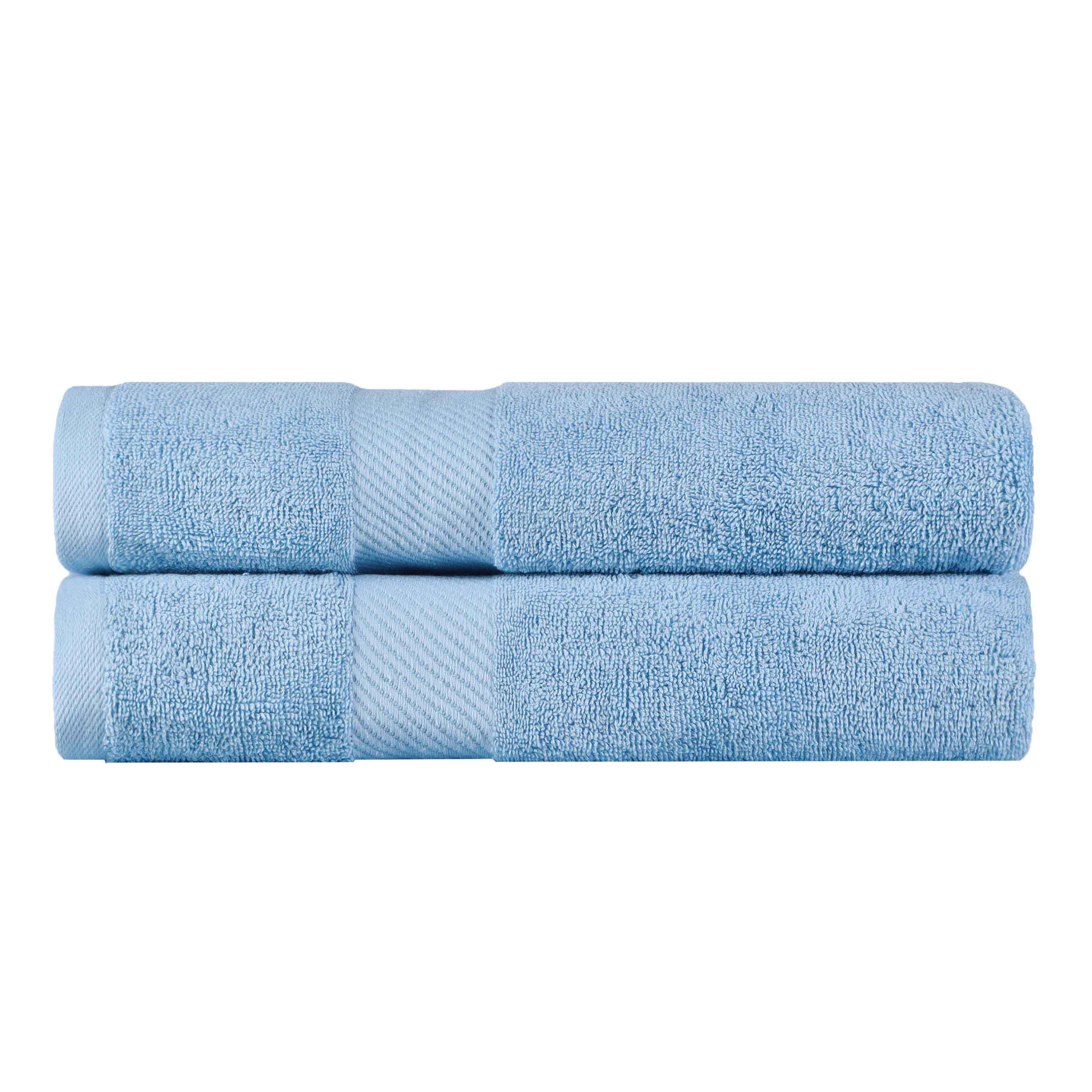 Premium Egyptian Cotton Bath Towels Set of 2 - Medium Weight, Ultra Soft & Absorbent - Perfect for Spa, Bathroom & Luxury Home Use