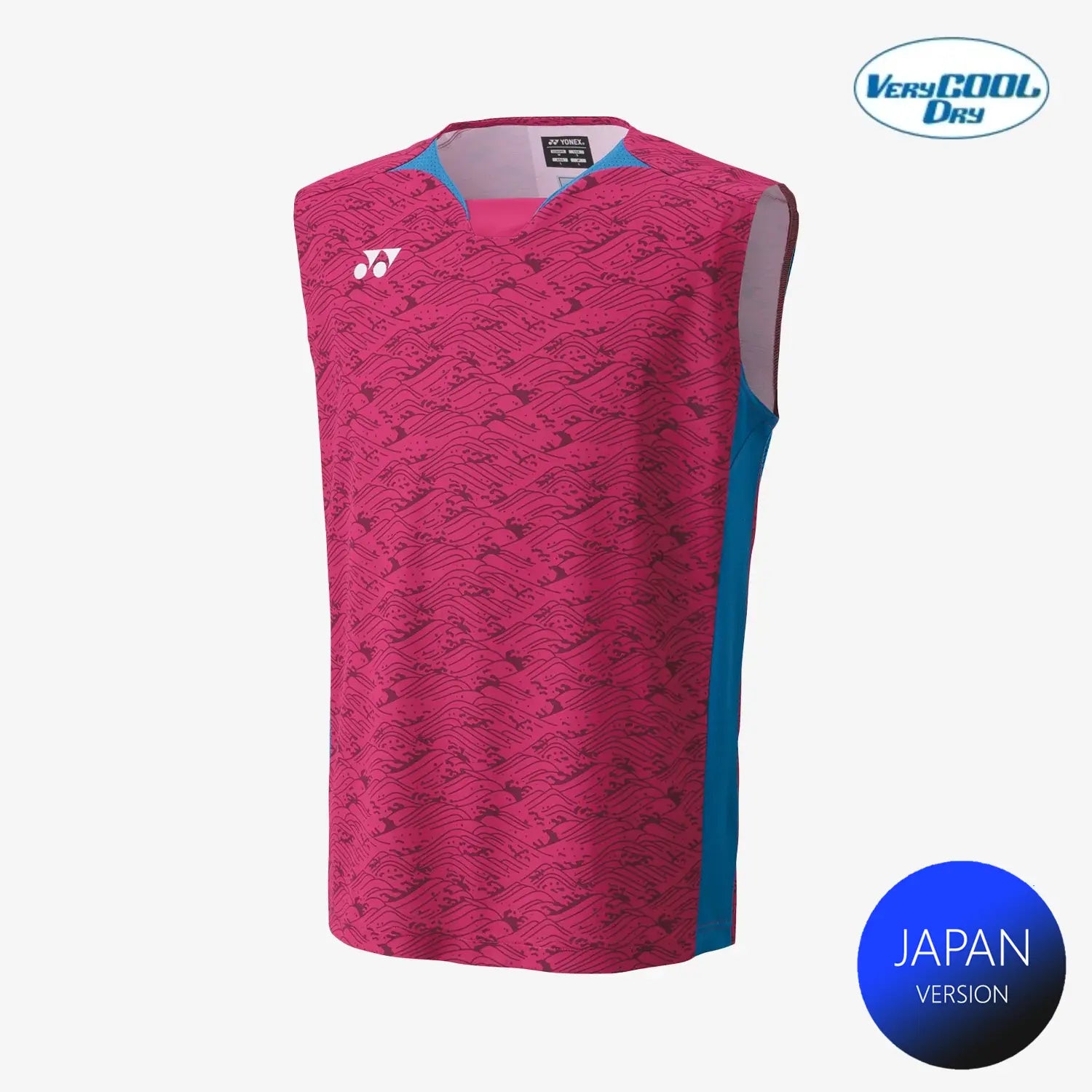 Yonex Men's Very Cool Dry Sleeveless Tennis Shirt 10614 - Breathable Quick-Dry Performance Top for Hot Weather (Grape) | Ideal for Tournaments, Training & Summer Sports