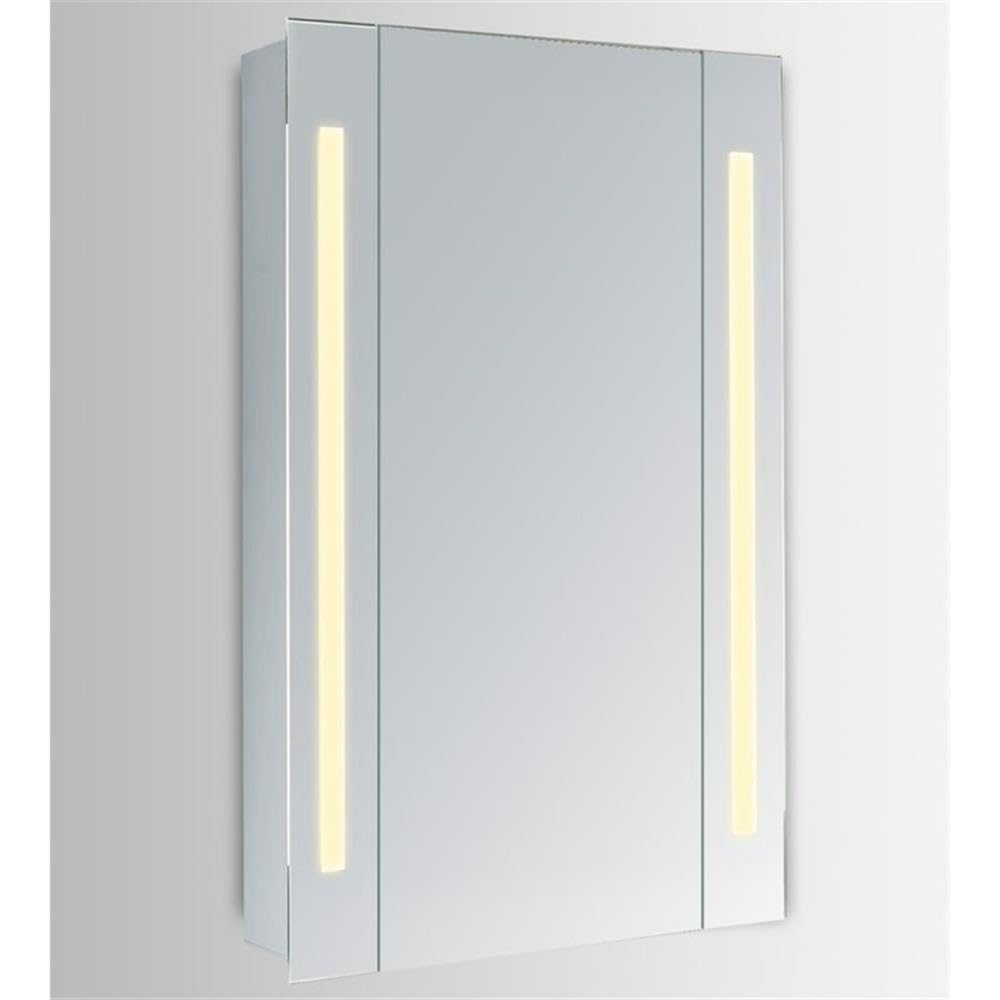 Elegant Rectangle Medicine Cabinet with 20W LED Lighting - Bathroom Mirror Storage Organizer for Makeup & Essentials | Perfect for Modern Home Decor, Vanity & Bathroom Organization