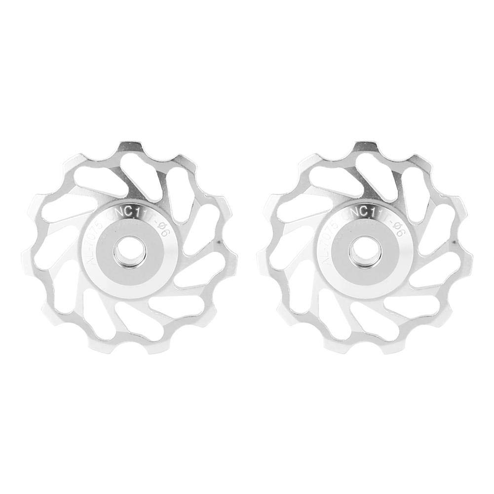 Alomejor 2pcs Ceramic Rear Derailleur Pulley Wheels - High Performance Bike Derailleur Guide Roller for Mountain & Road Bikes - Perfect for Smooth Shifting and Enhanced Cycling Performance