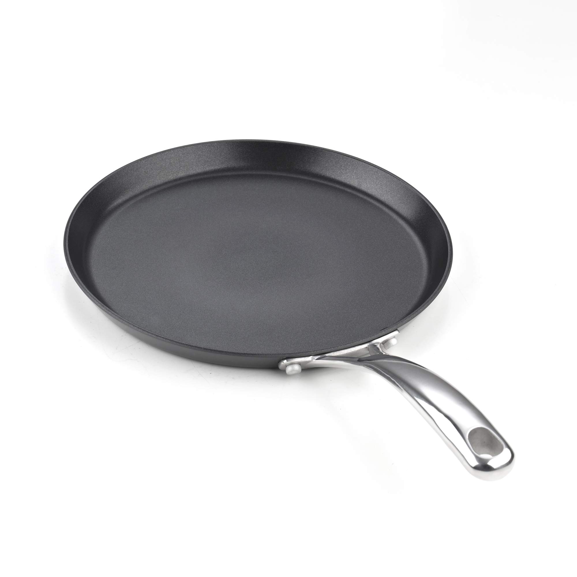Nonstick Hard Anodized 9.5-Inch Crepe Griddle Pan - Black Cooks Standard Skillet for Perfect Pancakes, Crepes & Eggs | Ideal for Breakfast, Brunch & Family Cooking