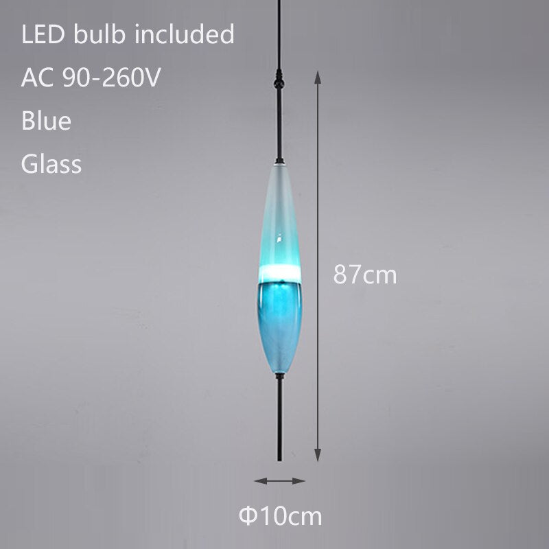 Tear Drop Glass Pendant Lights - Modern Dimmable Chandelier for Living Room, Dining Room, Bedroom & Kitchen | Elegant Hanging Ceiling Light Fixture