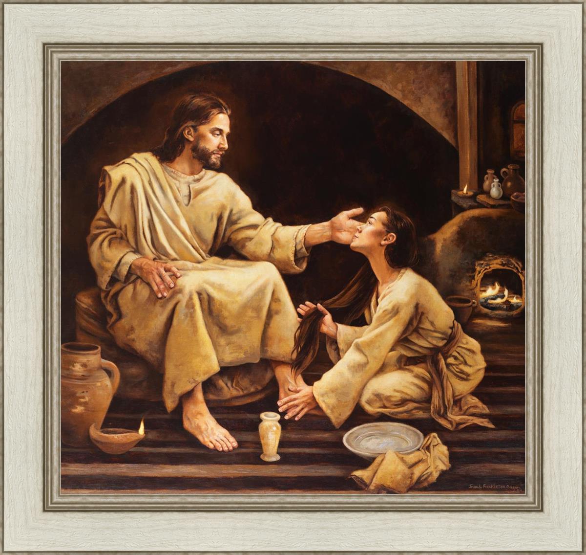Because He First Loved Us - Inspirational Christian Wall Art Decor for Home, Church & Office - Perfect for Gifts, Bible Study & Faith-Based Spaces