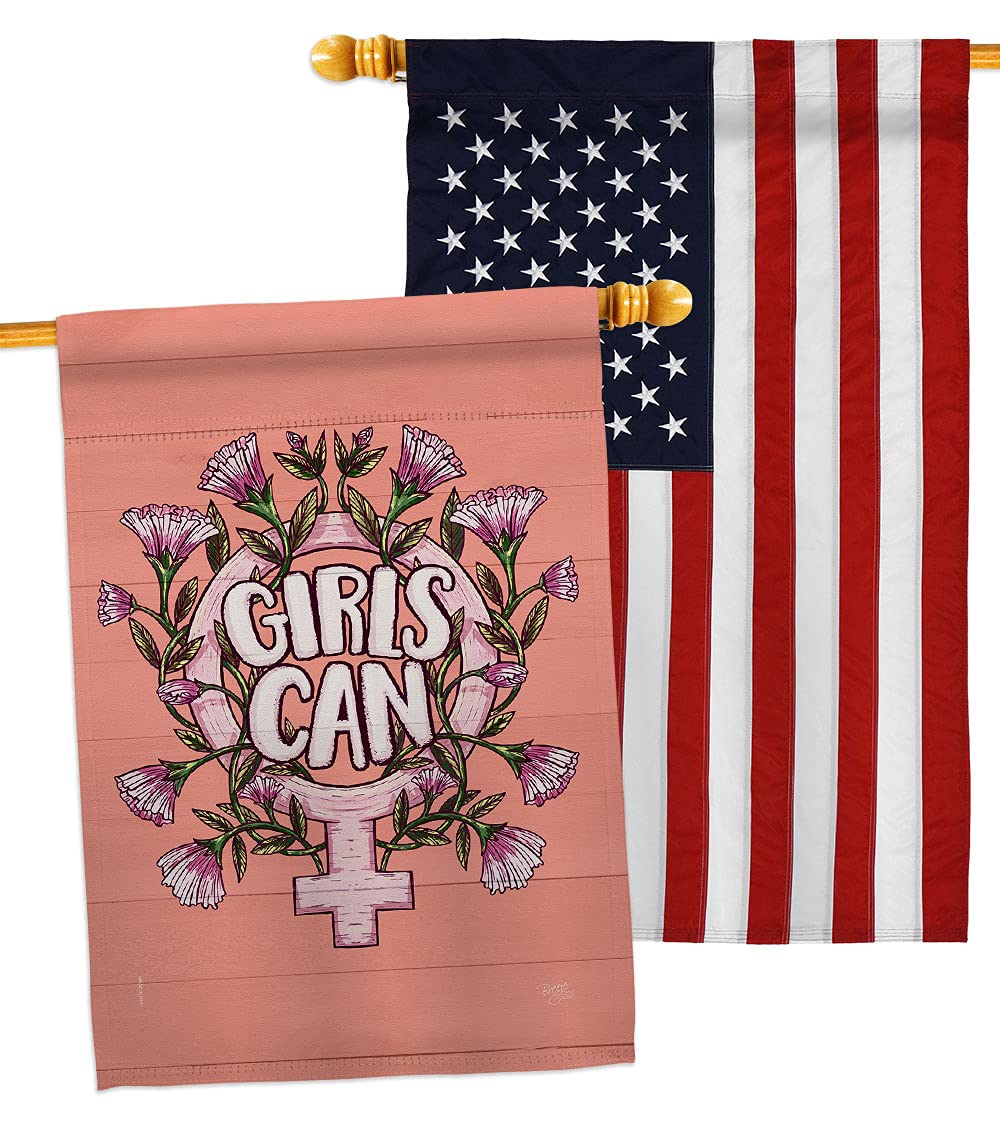 Feminist House Flag - Double-Sided Yard Decor for Women's Movement